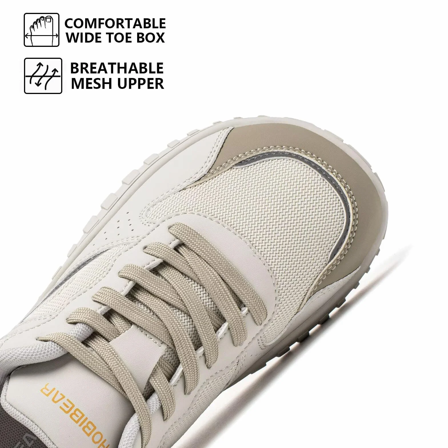 HOBIBEAR Zapatos descalzos para hombre, puntera ancha, cómodos tenis para exteriores