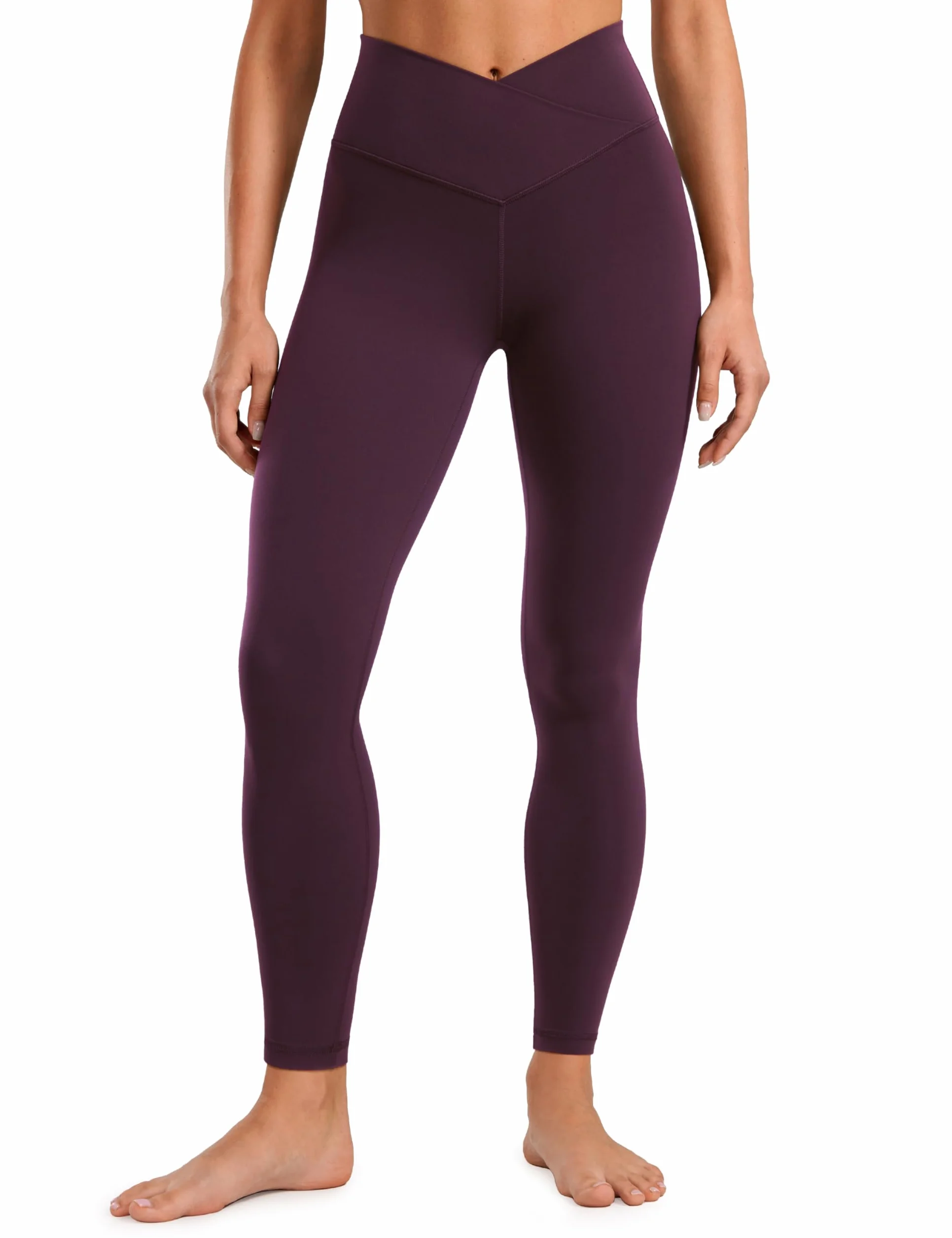 CRZ YOGA Mujeres Butterluxe Crossover Yoga Leggings Cintura Alta Ejercicio Atlética Deportivos Pantalones - 64cm/71cm