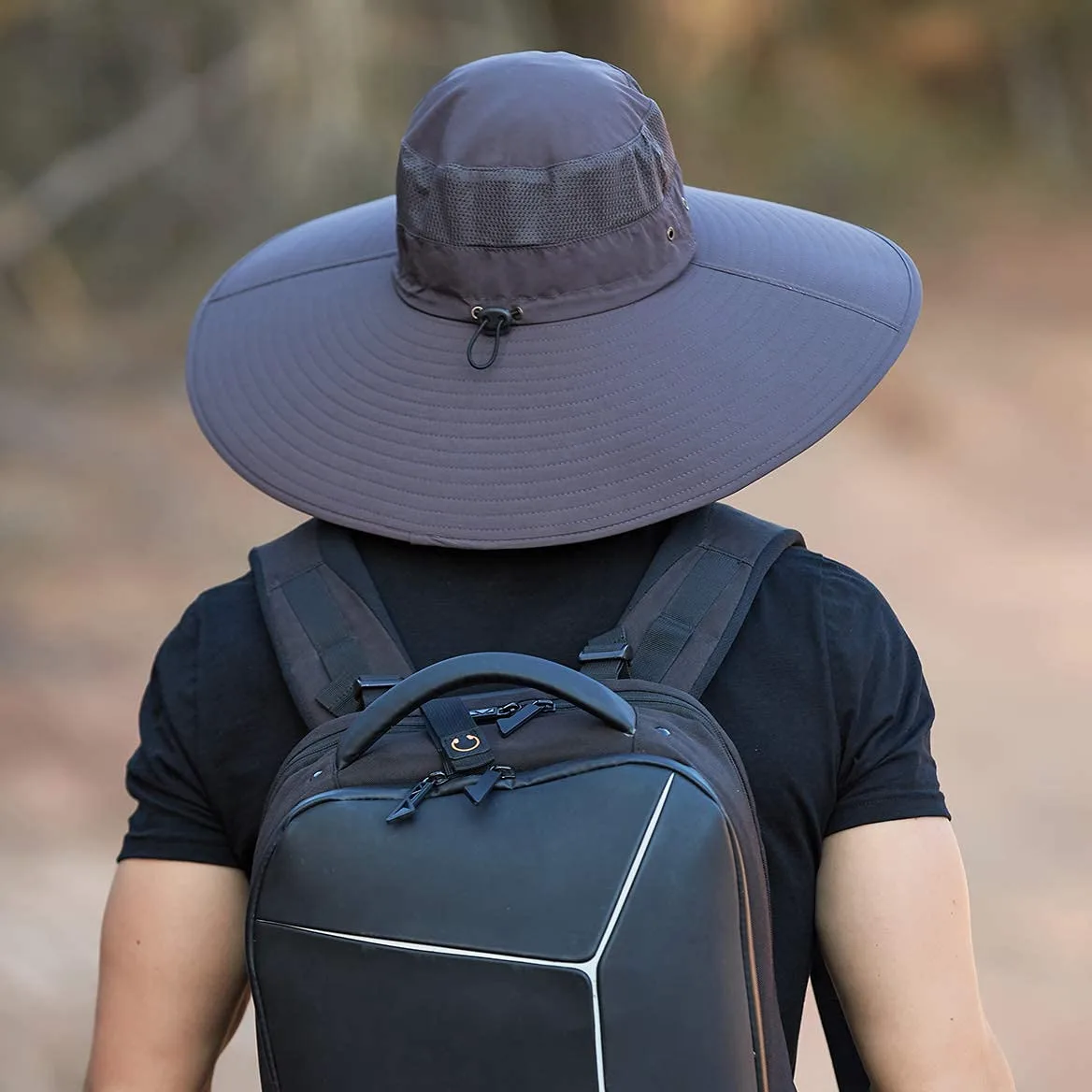 Leotruny Sombrero de ala súper ancha UPF50+, impermeable, para pesca, senderismo, camping