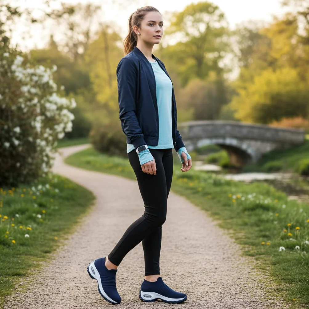 Raoendis Zapatillas deportivas para mujer para caminar, de malla, ligeras, cómodas, ortopédicas, con cojín de aire