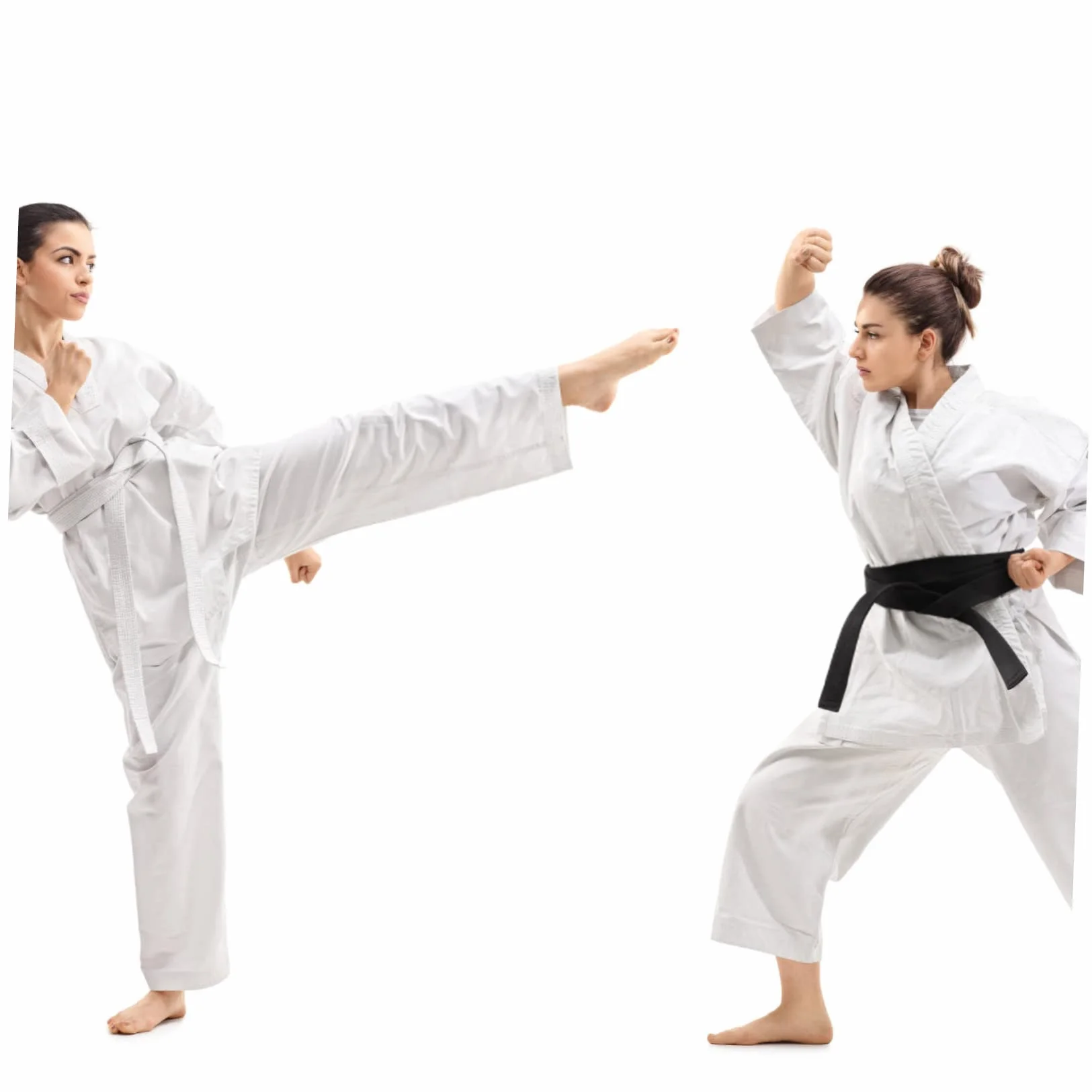 COLLBATH Uniforme de Entrenamiento de Karate Adultos Poliéster Blanco Conjunto Competencia Entrenamiento