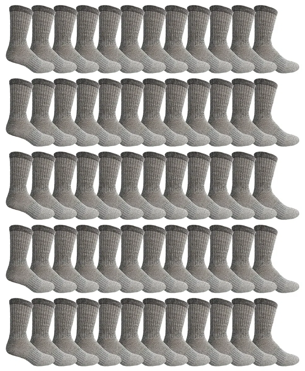 Yacht & Smith Calcetines térmicos de lana merino al por mayor, para hombre, mujer y niño, Niños/Negro, L