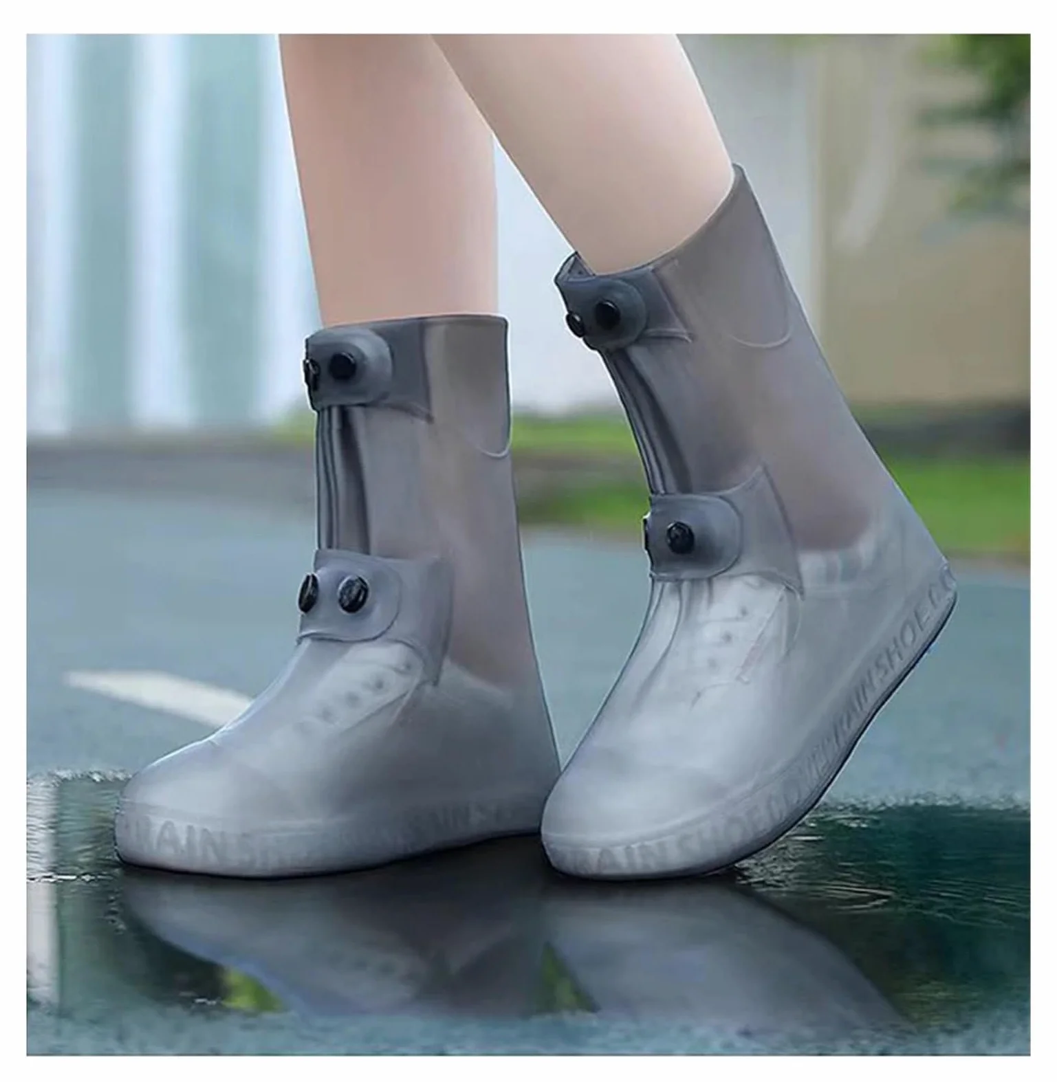3 pares de cubiertas for zapatos lluvia impermeables antideslizantes Botas for exteriores resistentes al desgaste for mujeres y hombres para Protección