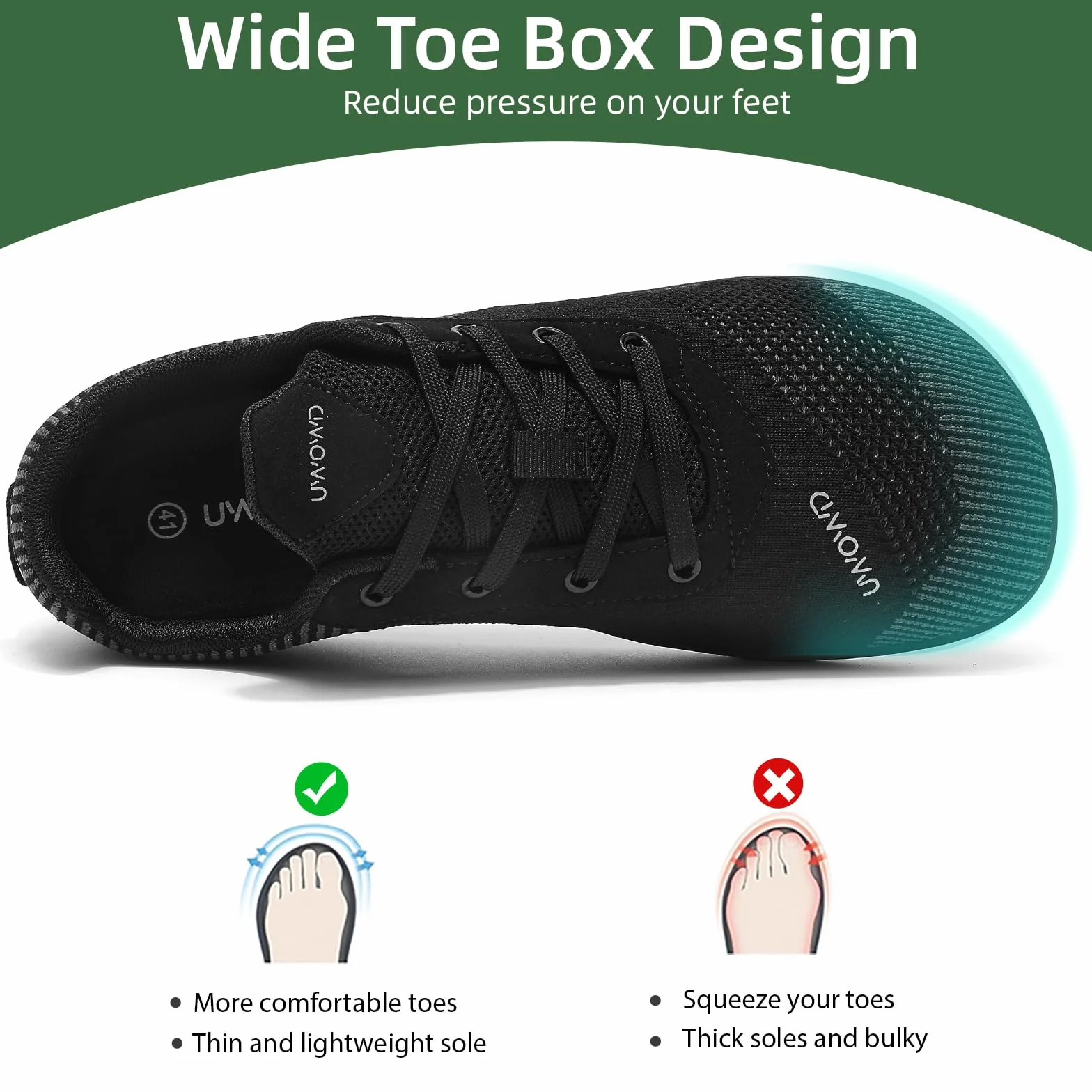 Zapatillas Barefoot Mujer Running Flexibles para Exterior Interior