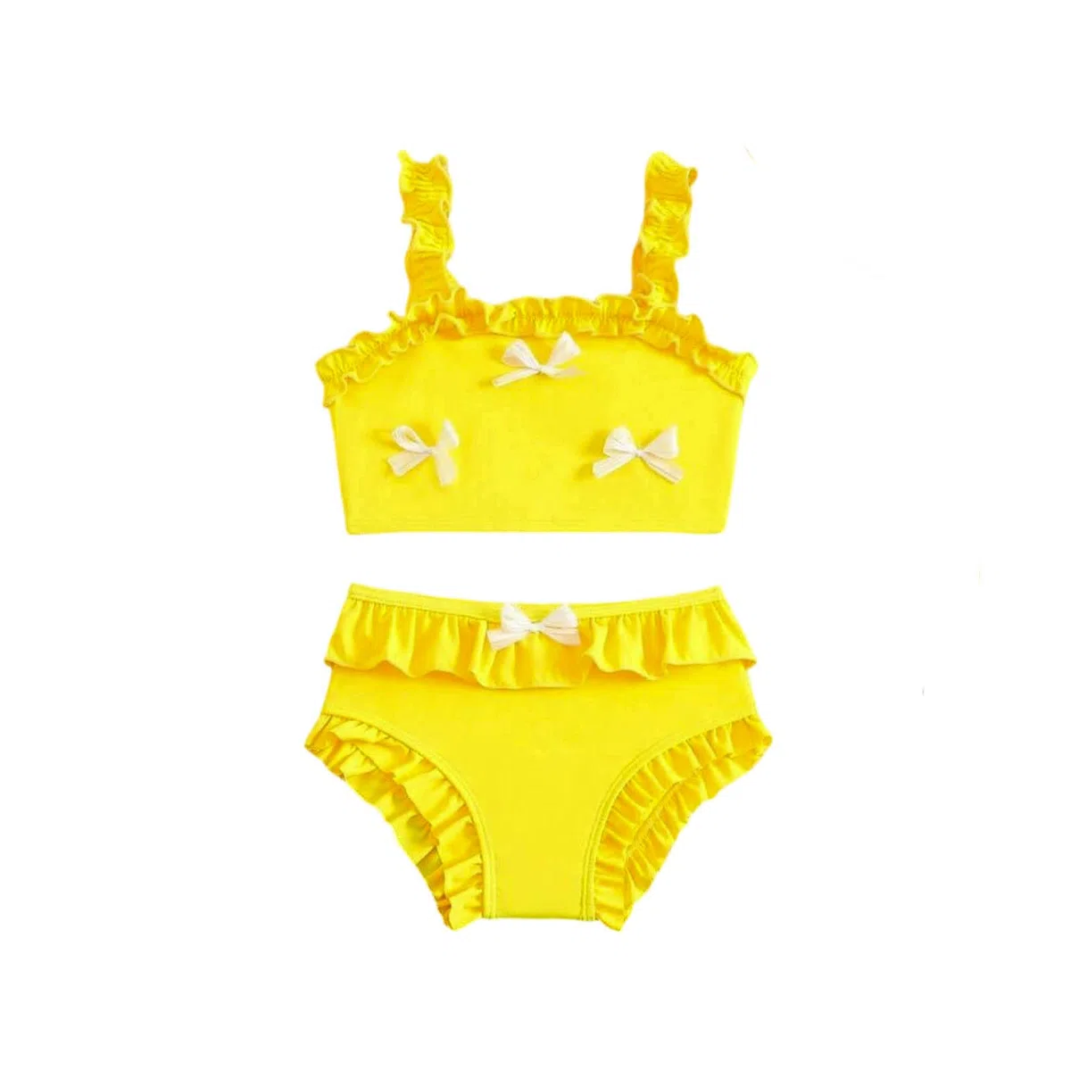 Generisch Bañador para niña coreana con bonito lazo y tirantes para bebés, niños pequeños y niños, perfecto para fiestas en la playa y en la piscina