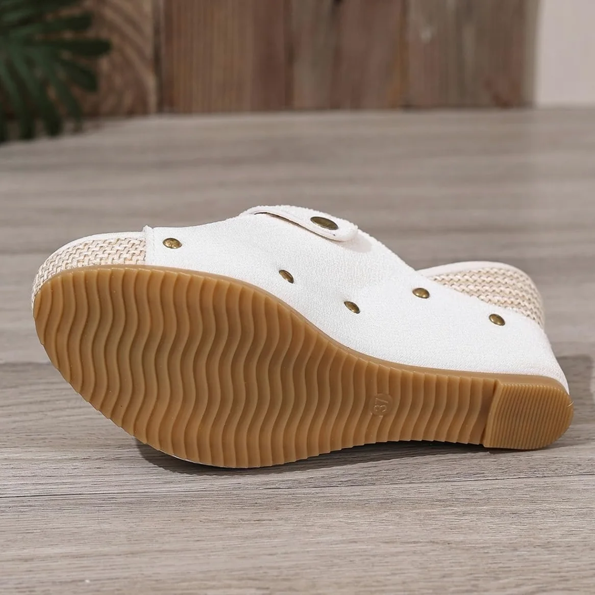 Sandalias de cuña para mujer, elegantes, de verano, alpargatas con puntera abierta, tacón de cuña, hebilla y correa al tobillo, de corcho, tacón bajo, zapatos de cuero