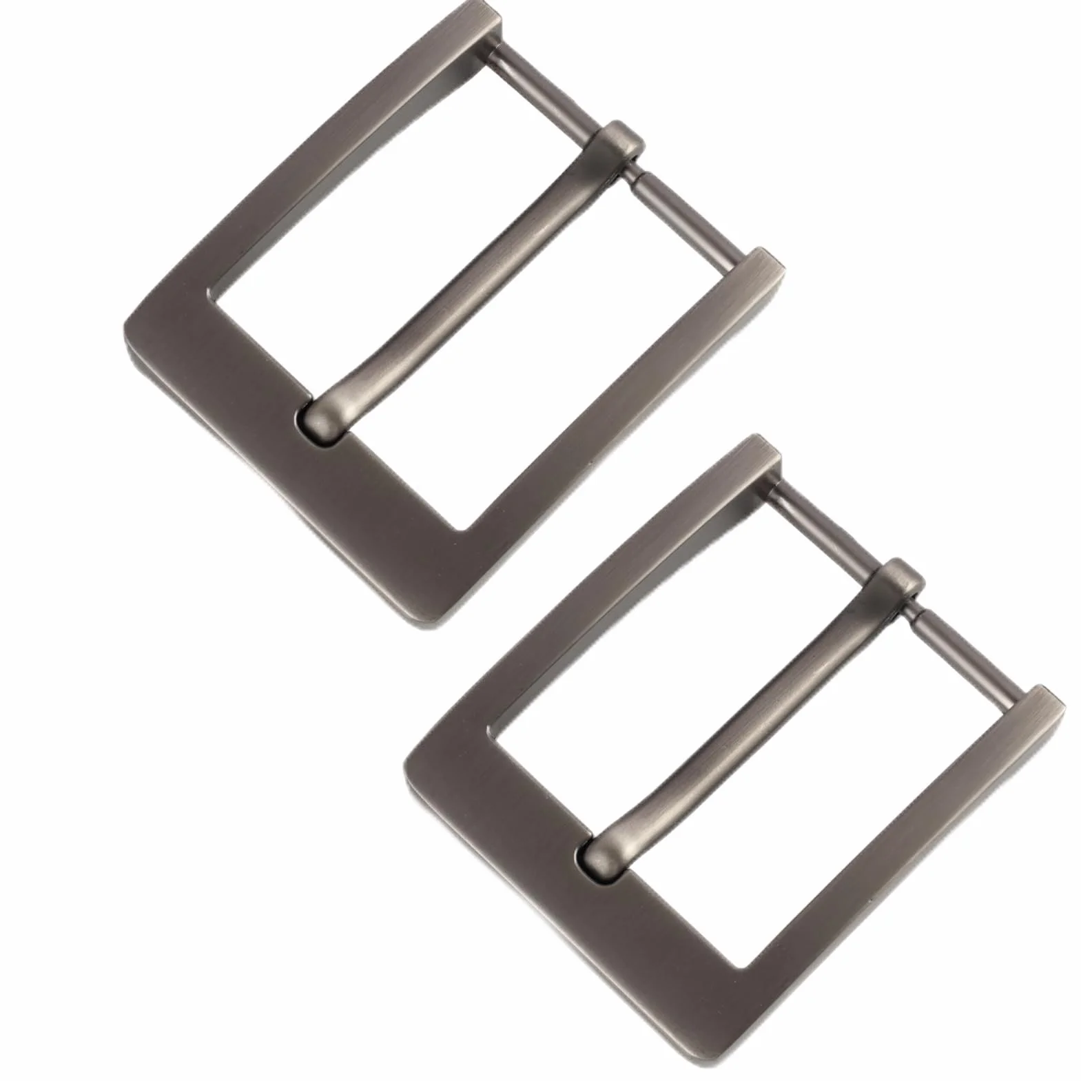Hebilla de cinturón rectángulo de aleación estilo moda unisex, hebilla de repuesto para cinturón ancho 40 mm, acabado negro cepillado, accesorio de moda duradero, creación personalizada, alta calidad