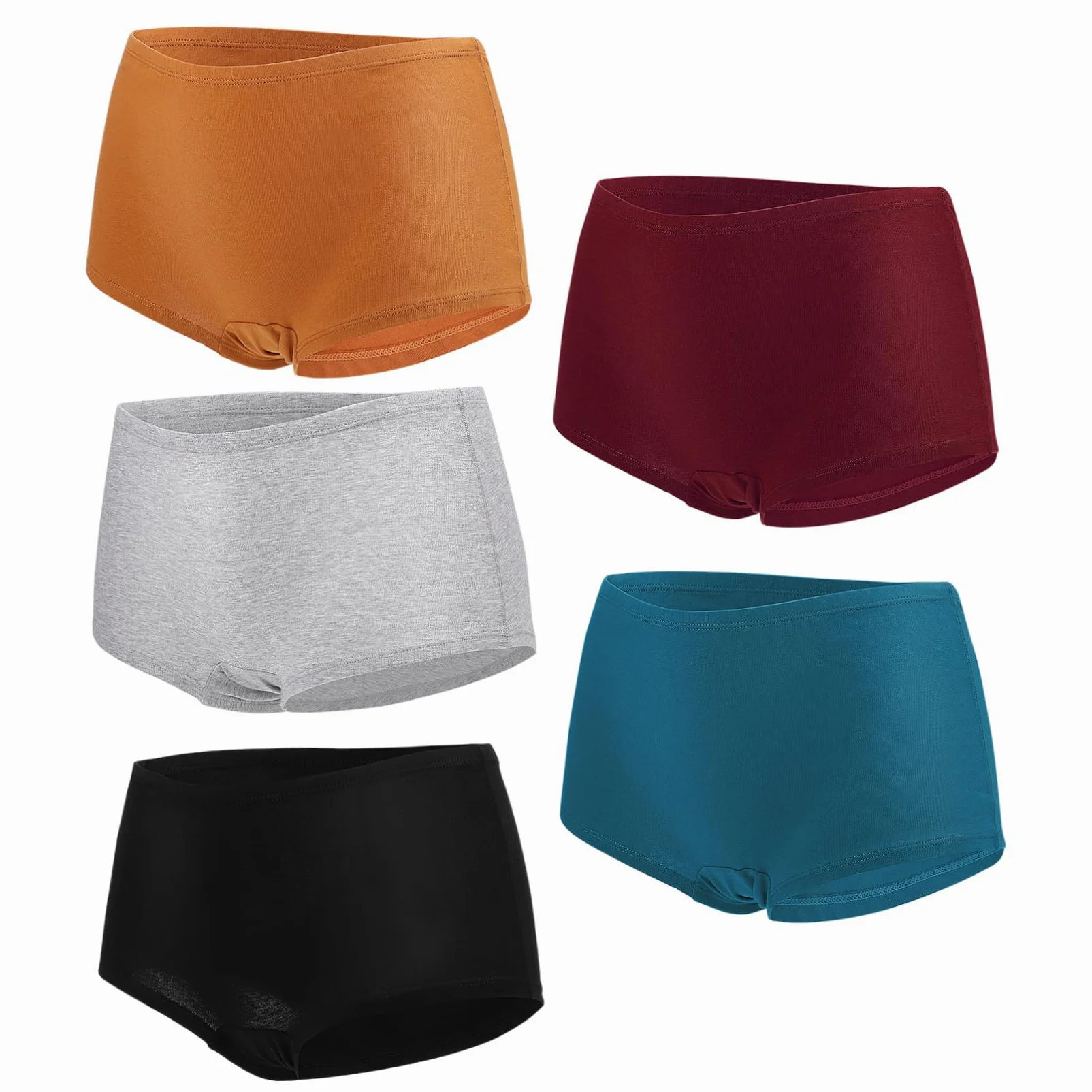 Bragas de Mujer Talla L 5 Piezas Algodón Tipo Bóxer | Cobertura Completa, Ajuste Seguro y Suave, Uso Diario y Ocasiones Obsequios, Diseño Versátil