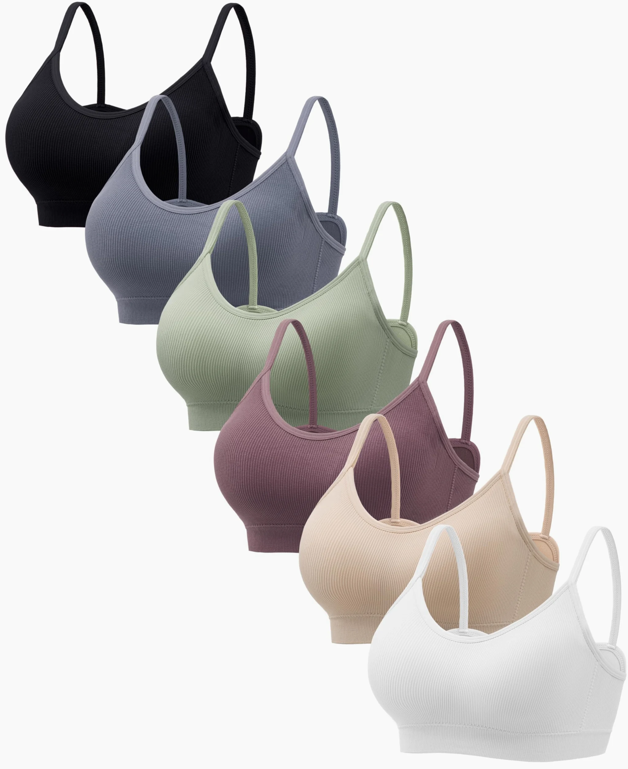 HBselect 4Pcs Sujetador sin Aros para Mujer Cómodo Bralette sin Costuras | Sujetador Deportivo Mujer, Sujetador Push Up sin Tirantes Sujetador con Relleno, Bralette Confeccionado Tipo Top
