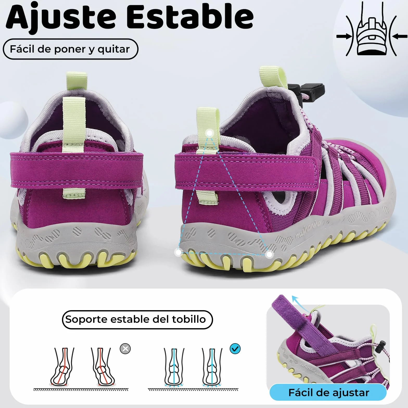 Mishansha Sandalias Deportivas para Niños con Puntera Cerrada Tallas 26-38