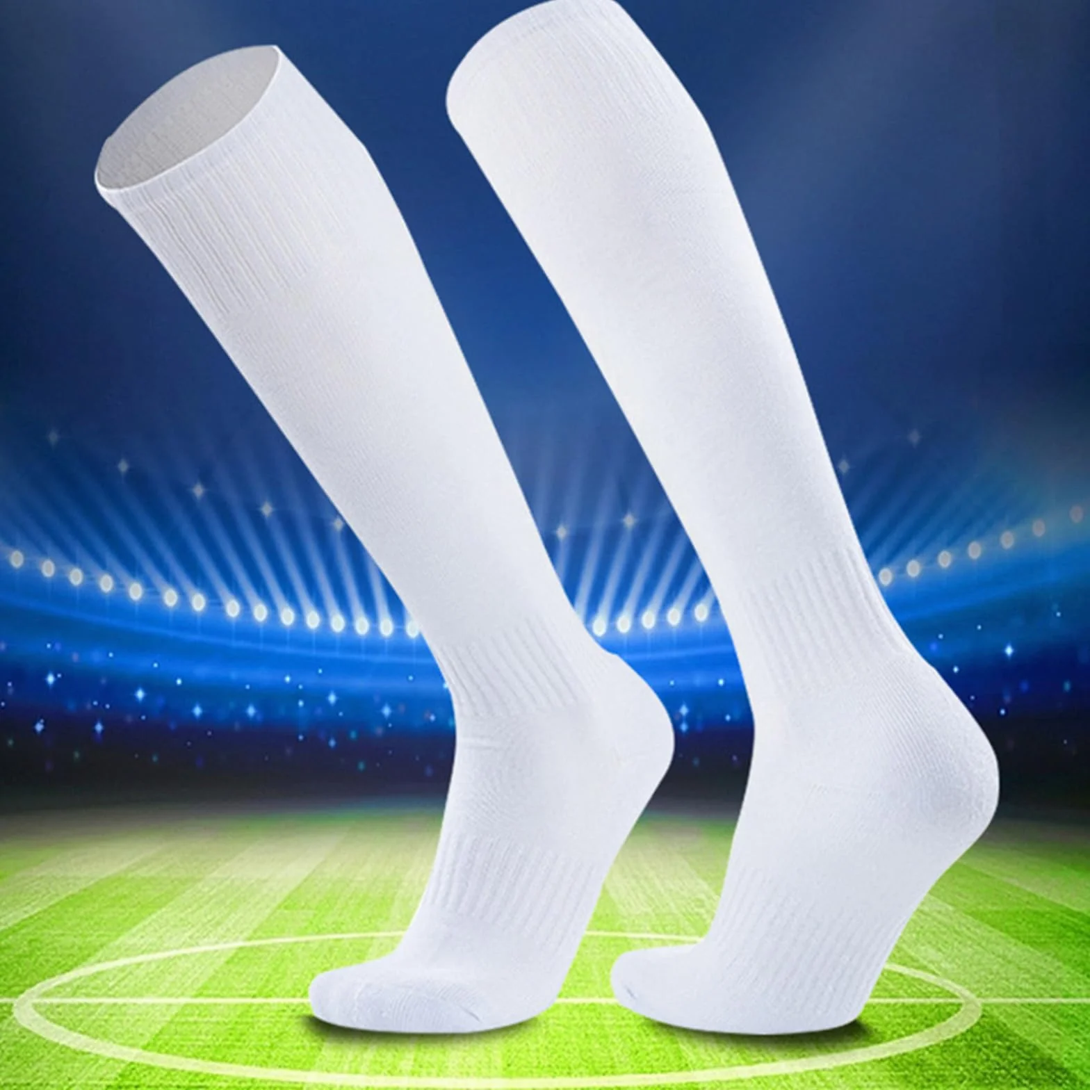 Medias para mujer, calcetines de fútbol para mujeres, hombres, niños y niñas, calcetines de béisbol, prácticos, color sólido, calcetines atléticos, hasta las rodillas