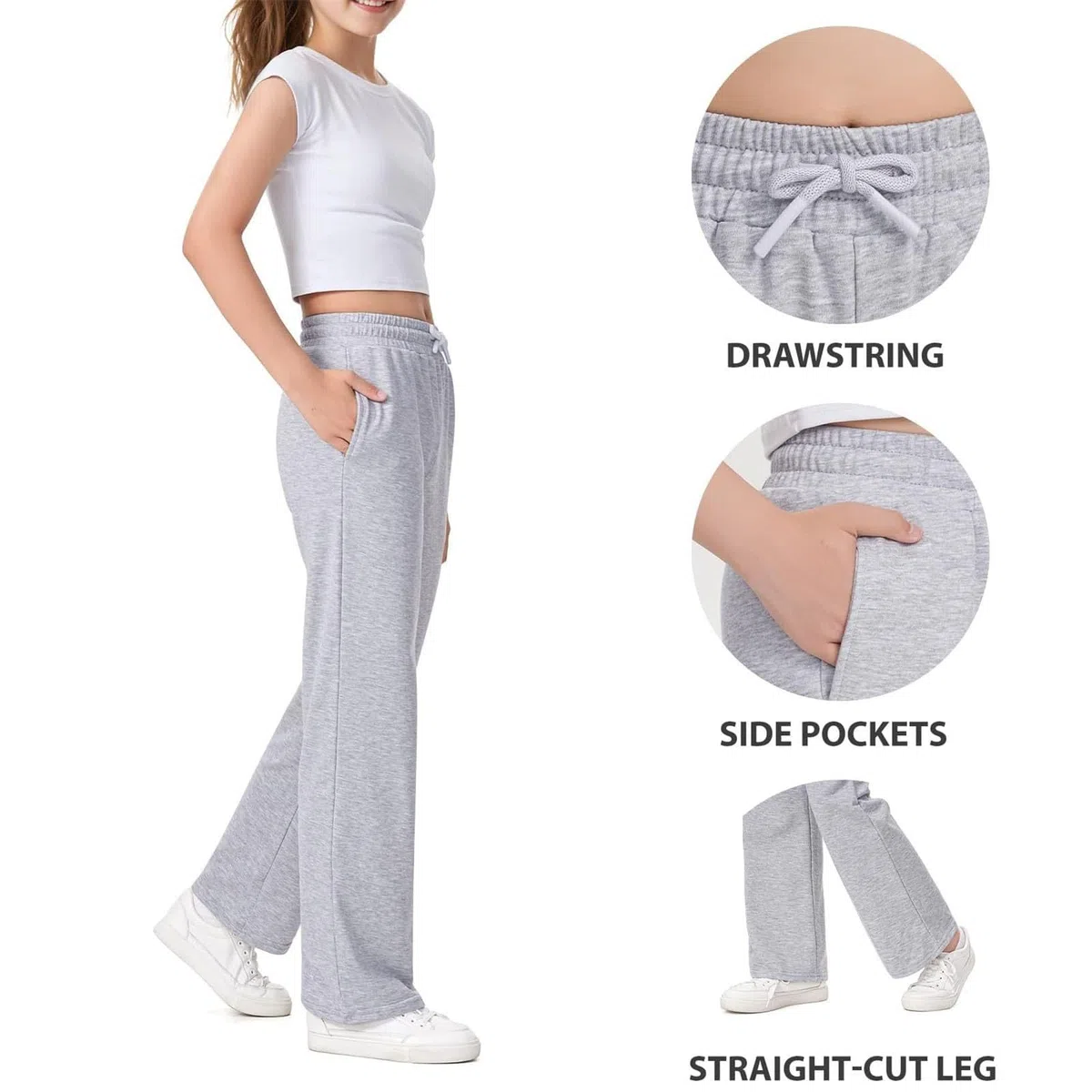 WINWUQB - Pantalones deportivos casuales para niños, paquete de 3