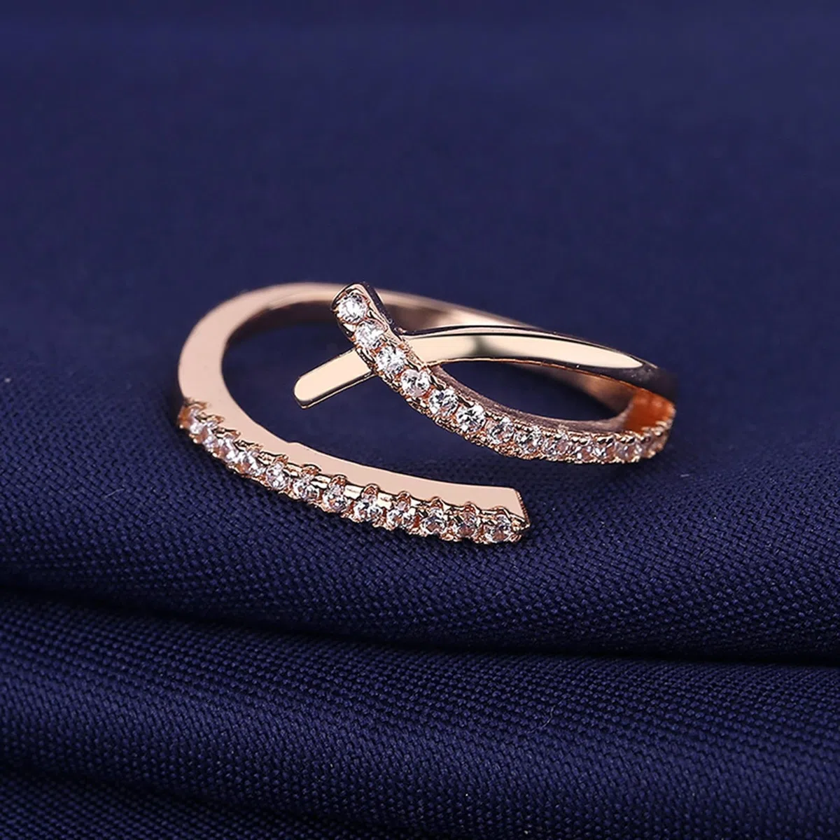 Anillos de aniversario para mujer, oro amarillo infinito, diamantes abiertos de laboratorio de 18 quilates, talla 4-11