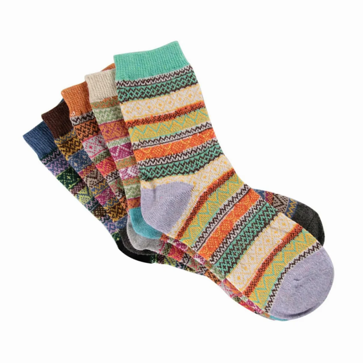 SHERCHPRY 10pares Calcetines De Lana Para Mujer Diseño Vintage Térmicos y Cómodos Para Invierno Paquete