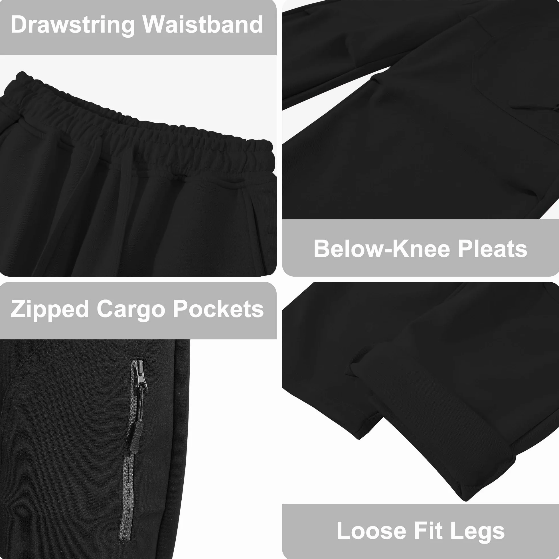 Pantalón Cargo Niños Algodón Multibolsillos Jogging Chándal Transpirable Cintura Elástica 5-13 Años