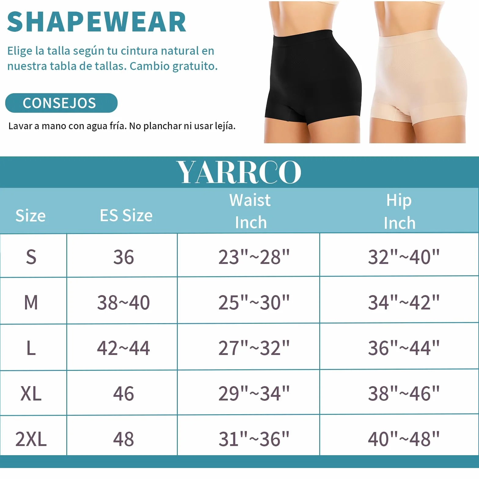 YARRCO Braga Faja Reductora Mujer Invisible Shapewear Control de Abdomen Sin Costuras