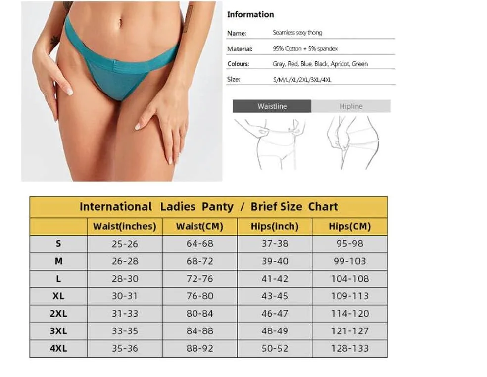 Ropa Interior Sexy para El Período Tangas a Prueba de Fugas Bragas de algodón para Mujer Bragas absorbentes Bikini Protector Menstrual Paquete de 6 Multicolor 3Xl