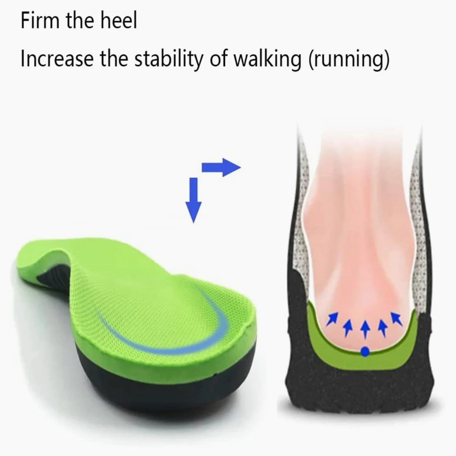 Plantillas de Soporte de Alto, Suela de Zapatos ortopédicos for pies, Almohadilla for, Alivia el Dolor de Fascitis Plantar, Calzado Deportivo(EU36-38)