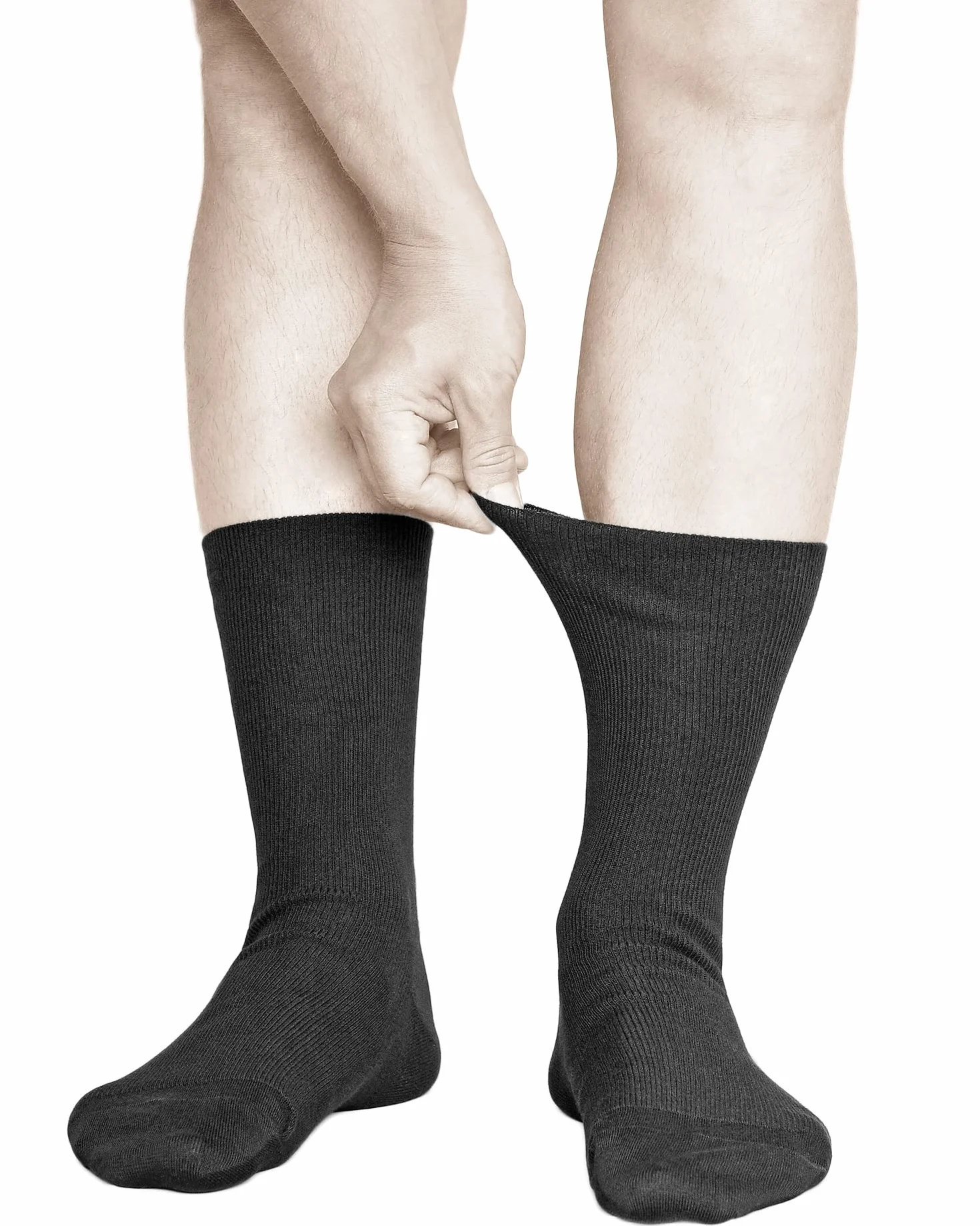vitsocks Hombre Calcetines sin Goma Antipresión no Aprietan (3 PARES) Algodón Finos Verano Especiales sin Elástico
