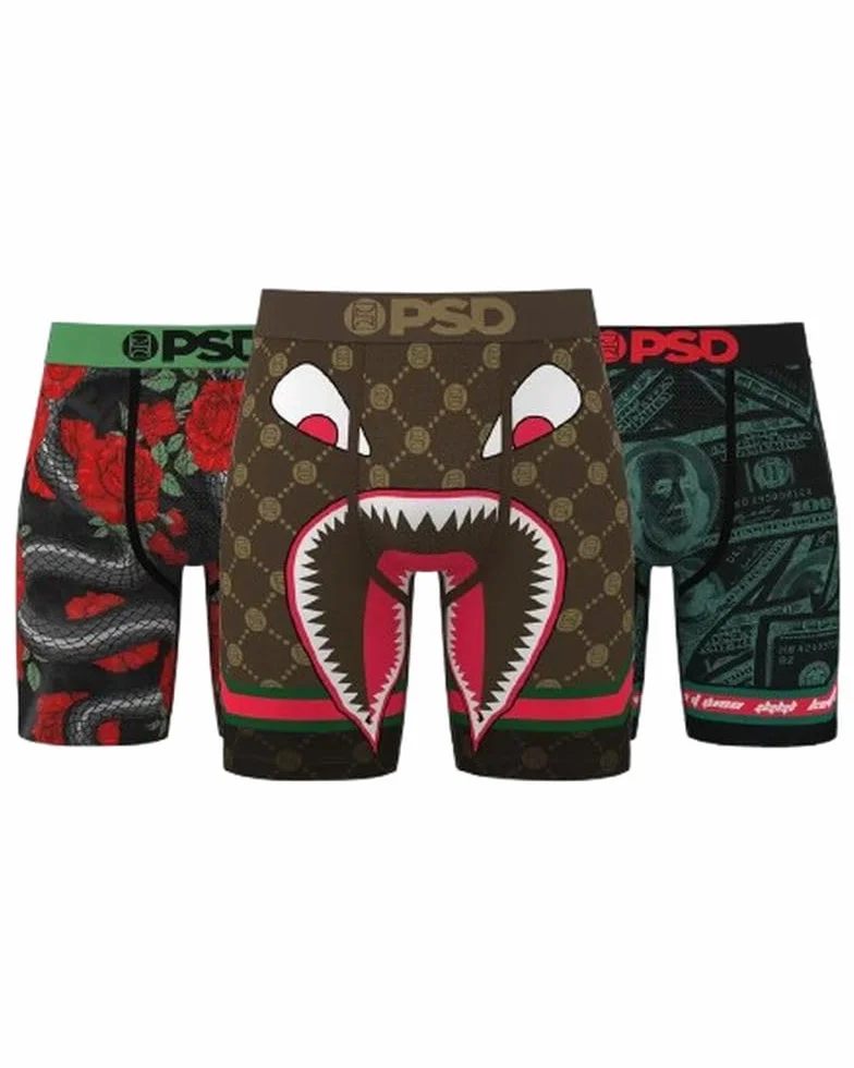 Ropa Interior Hombre Colores Marron Verde Negro Calzoncillos Cintura Elástica 7 Pulgadas Pack 3 Lux LOOT