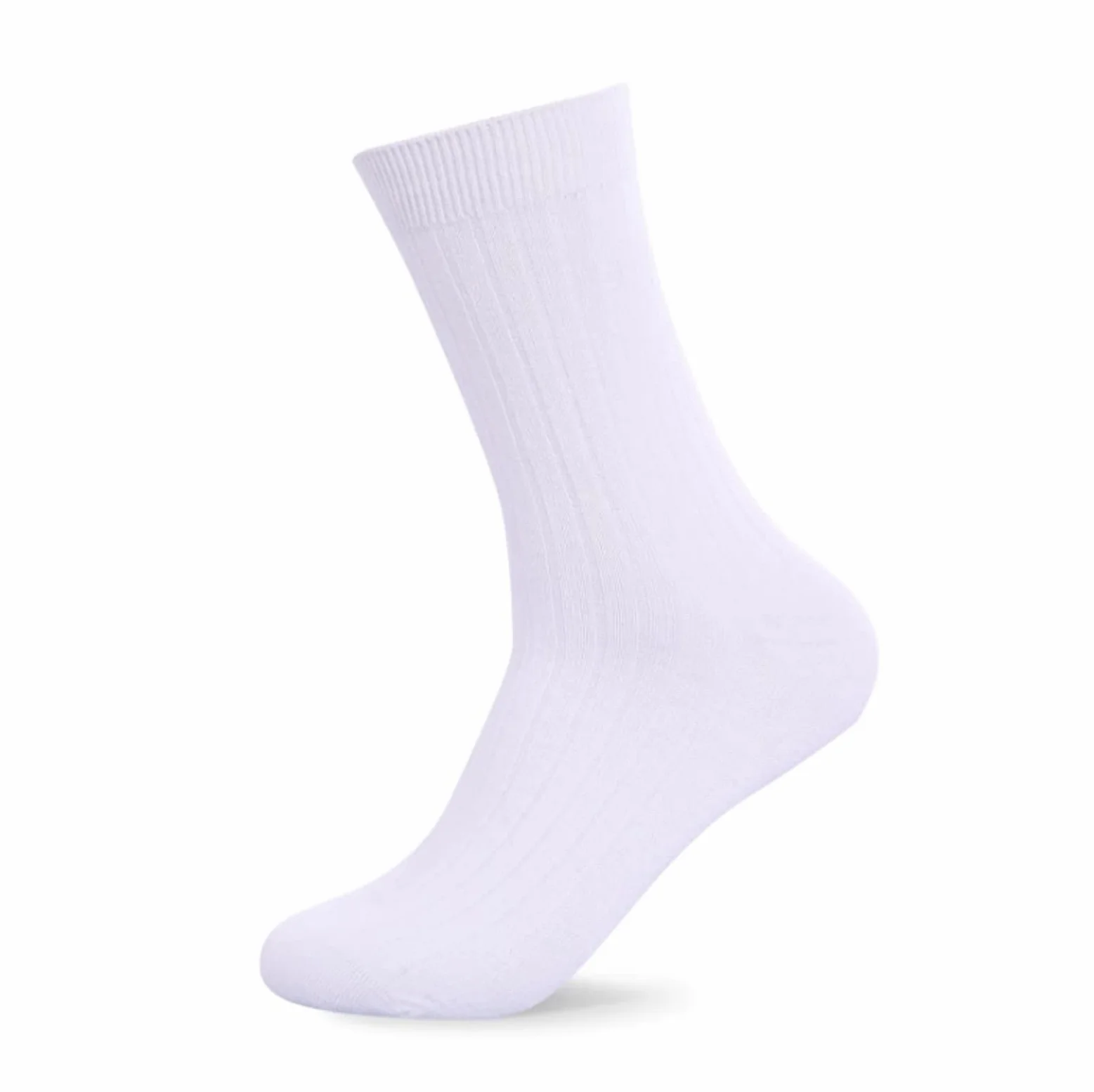 ZZSRJ 5 Pares de Calcetines for Hombres algodón Negro Blanco Calcetines de Negocios Medias de los Hombres (Color : White, tamaño : EU38-44 US6-11)