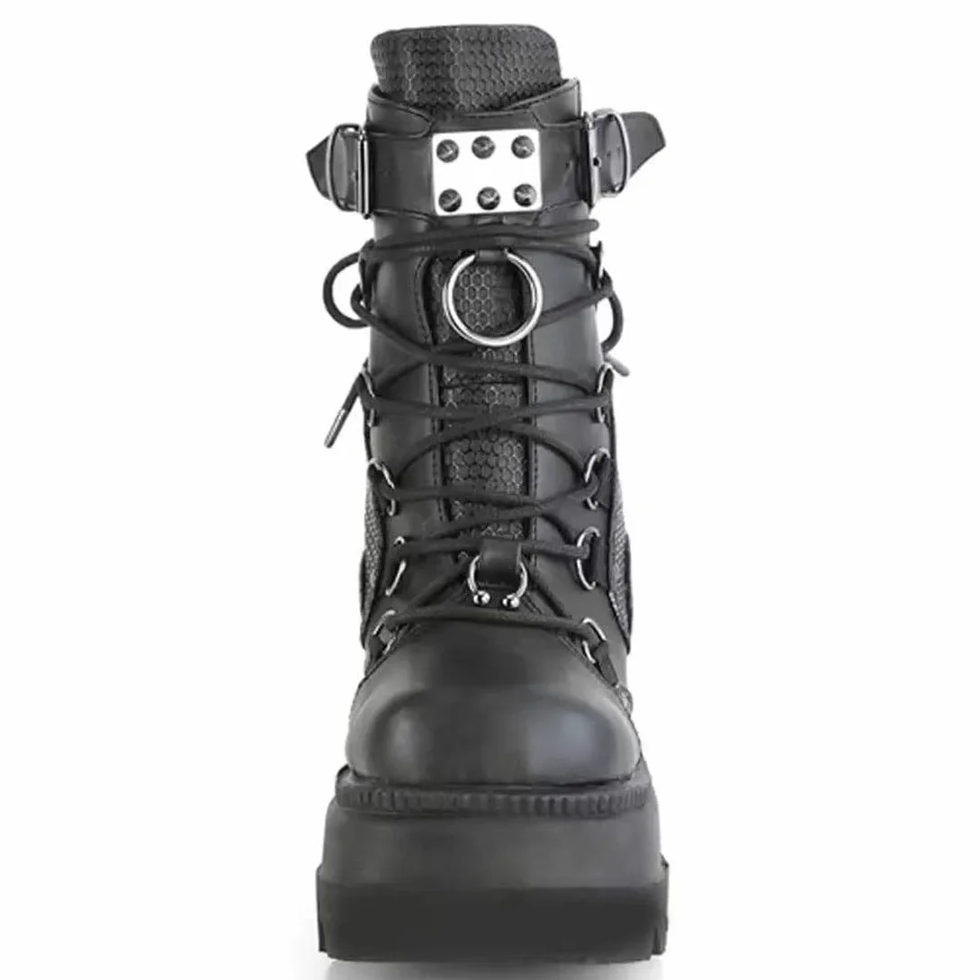 Ulalaza Pombas de vestir de mujeres Mary Jane zapatos Lolita Linda plataforma gótica Doble correa de tobillo Redondeo redondo Pombas de uniformes de tacón Chunky zapatos Perfectos para