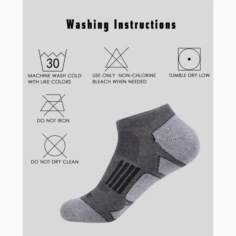 JOYNÉE Calcetines deportivos para correr para hombre, 6 unidades, acolchados, de corte bajo, Grey 1(6 Pares), Shoe Size: 6-12