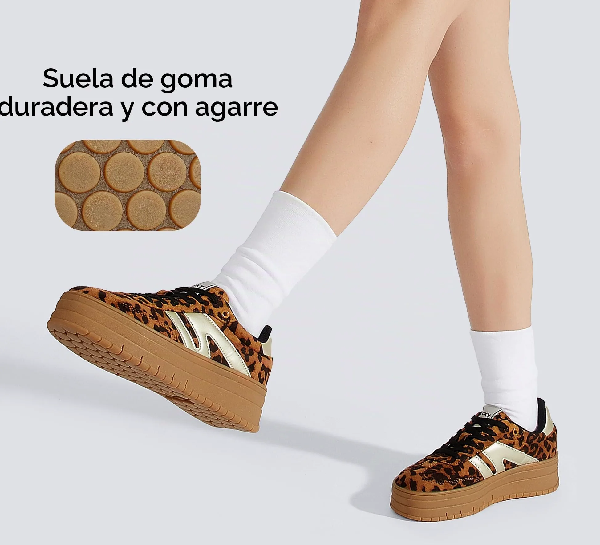 LUCKY STEP Zapatillas Plataforma Mujer - Cuña Clásica Lona Retro Tobillo Bajo Cómodas Diarias