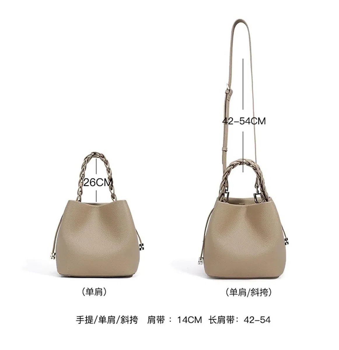 Bolso bandolera de piel auténtica, versátil, for el día a, elegante y Para Viajes Compras Trabajo Citas