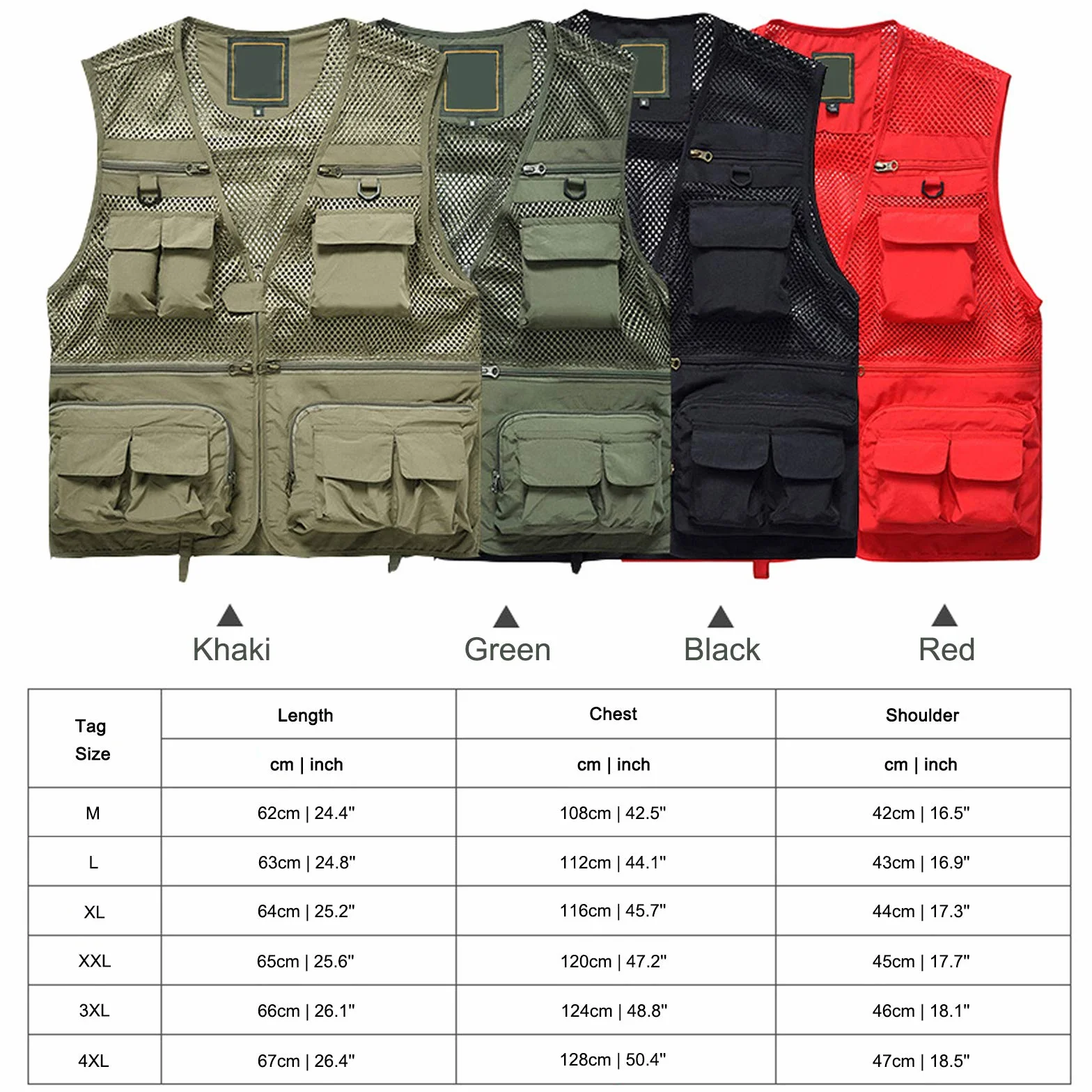 Chaleco de Pesca Tapas sin Mangas de los Hombres del Multi-Bolsillo Aire Libre Chalecos Transpirables con Tela de Malla Ligera para Viajeros, Deportes, Senderismo y Caza,Negro,3XL