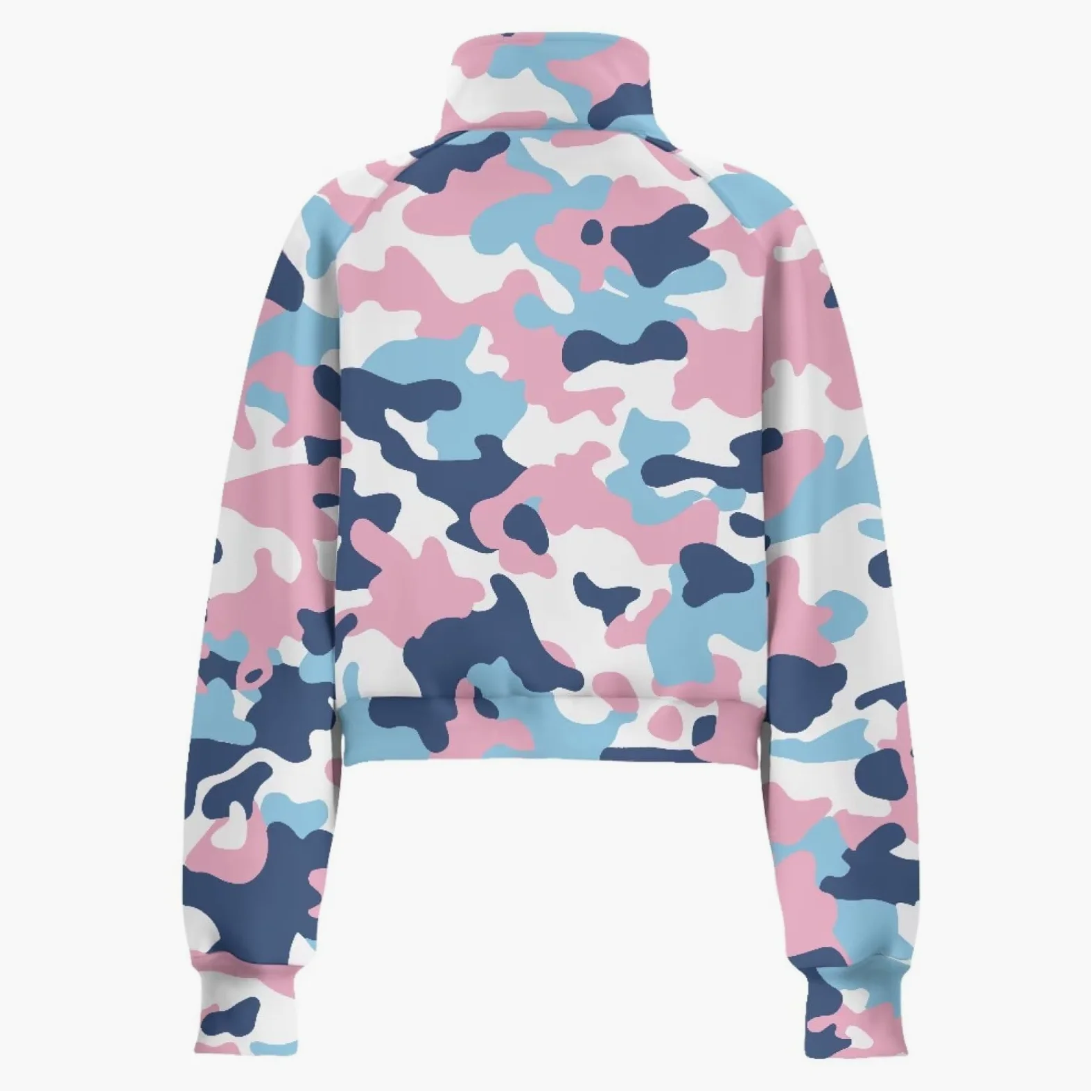 Poceacles Sudadera corta para mujer con 1/2 cremallera y agujero para el pulgar, cuello alto falso, sudadera de gran tamaño, sudadera con capucha suave
