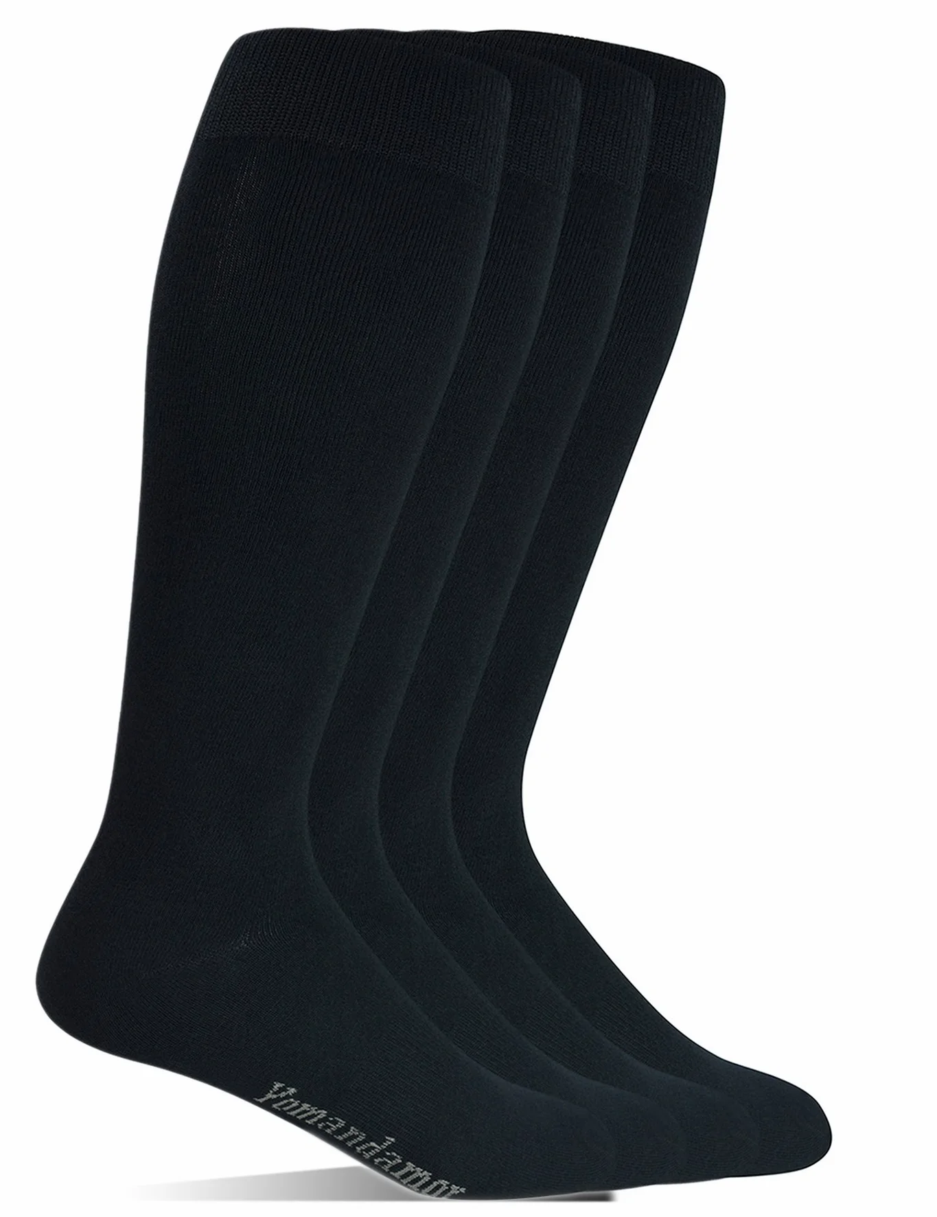 Yomandamor Calcetines de vestir anchos para hombre, 4 pares, talla L, adecuados para todas las estaciones