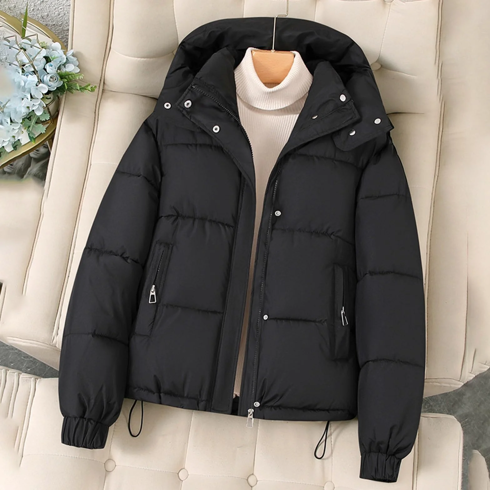 Chaqueta Mujer Invierno Chaqueta De Mujer Chaquetas Invierno Para Entretiempo Acolchada Cazadora Chaquetas Plumífero Plumiferos Ropa Acolchada Ligera Chaquetón Casacos Senhora Winter Jacket Women