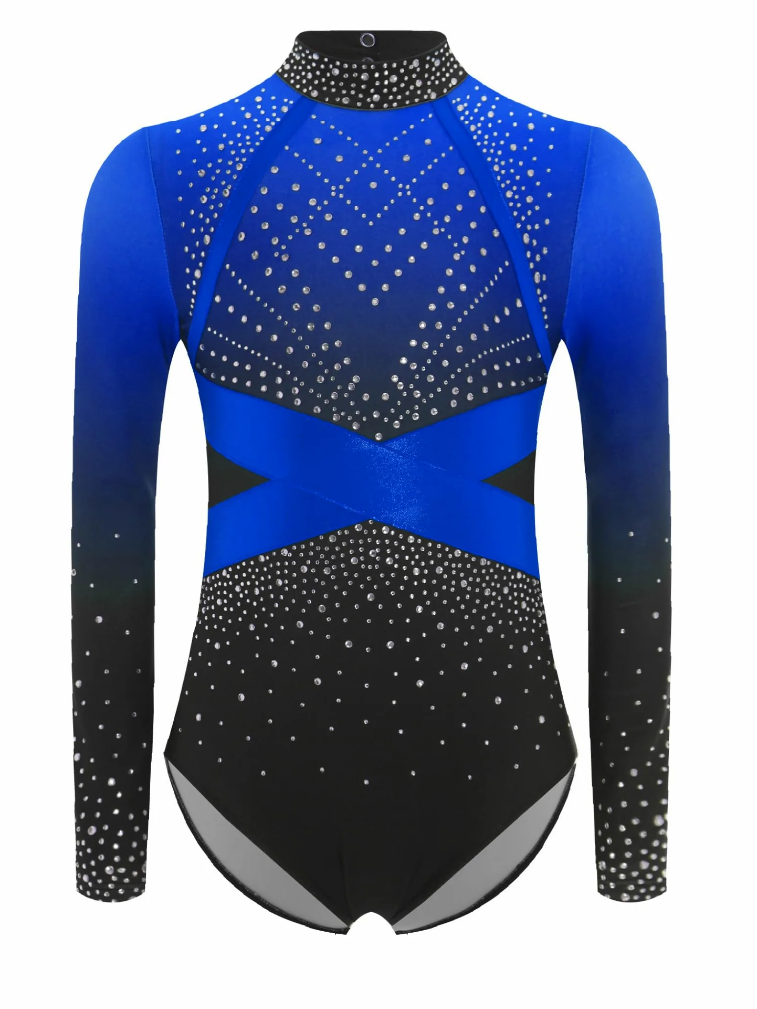 Piezas De Traje De Gimnasia Con Destellos Para Niñas Leotardos De Gimnasia De Manga Larga Tops De Deporte Brasier Y Pantalones Traje De Baile Para Azul 13-14 años