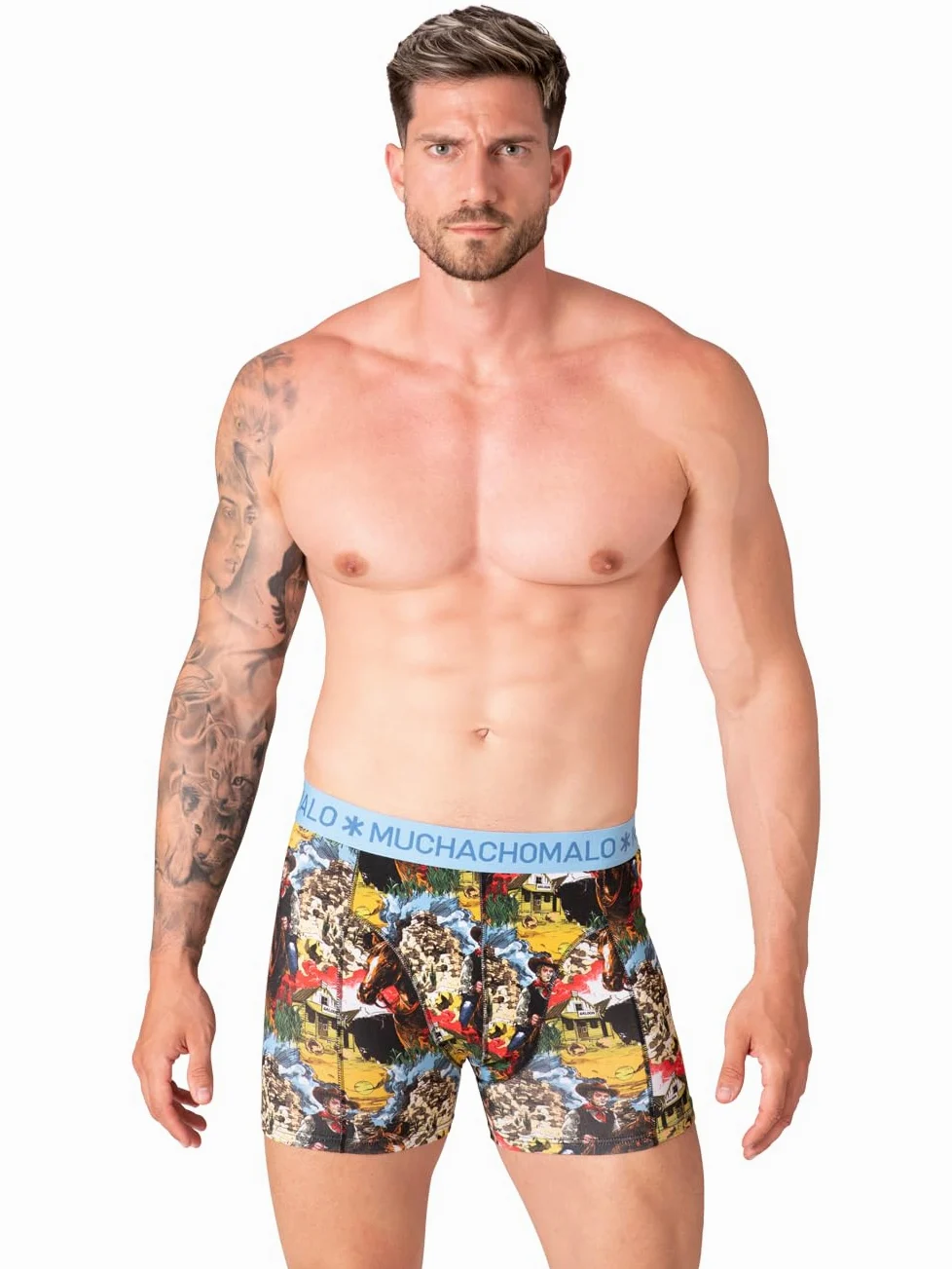 Muchachomalo Hombre Bóxer 12-Pack, Estampado, Algodón, Cinturilla Elástica