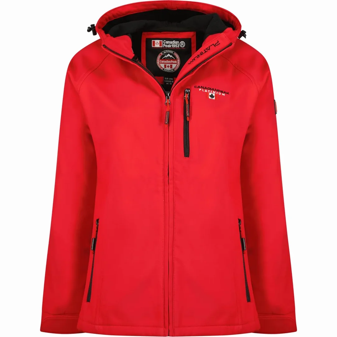 Canadian Peak Tacereak Lady - Chaqueta Softshell Mujer Impermeable Con Capucha - Abrigo Mujeres Outdoor Cortavientos Resistente - Senderismo Esquí Otoño Invierno Primavera