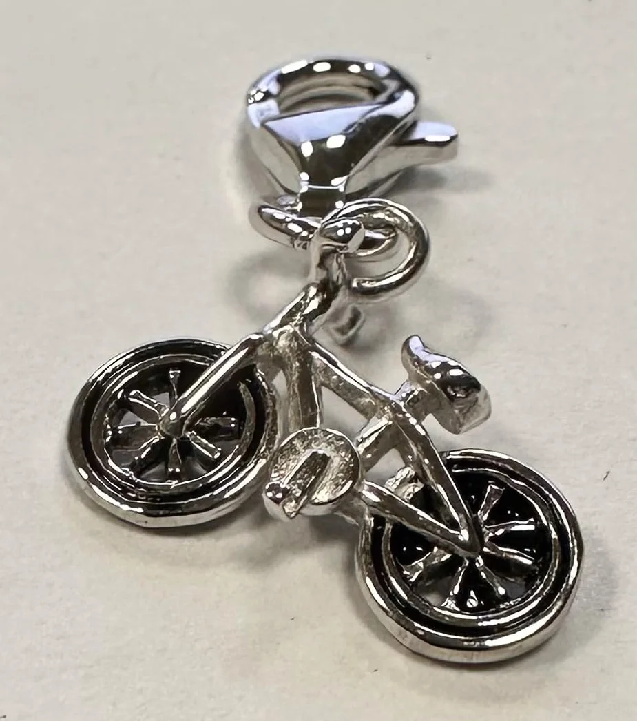Quiges Charm Plateado Bicicleta Abalorios Joyería de Mujer