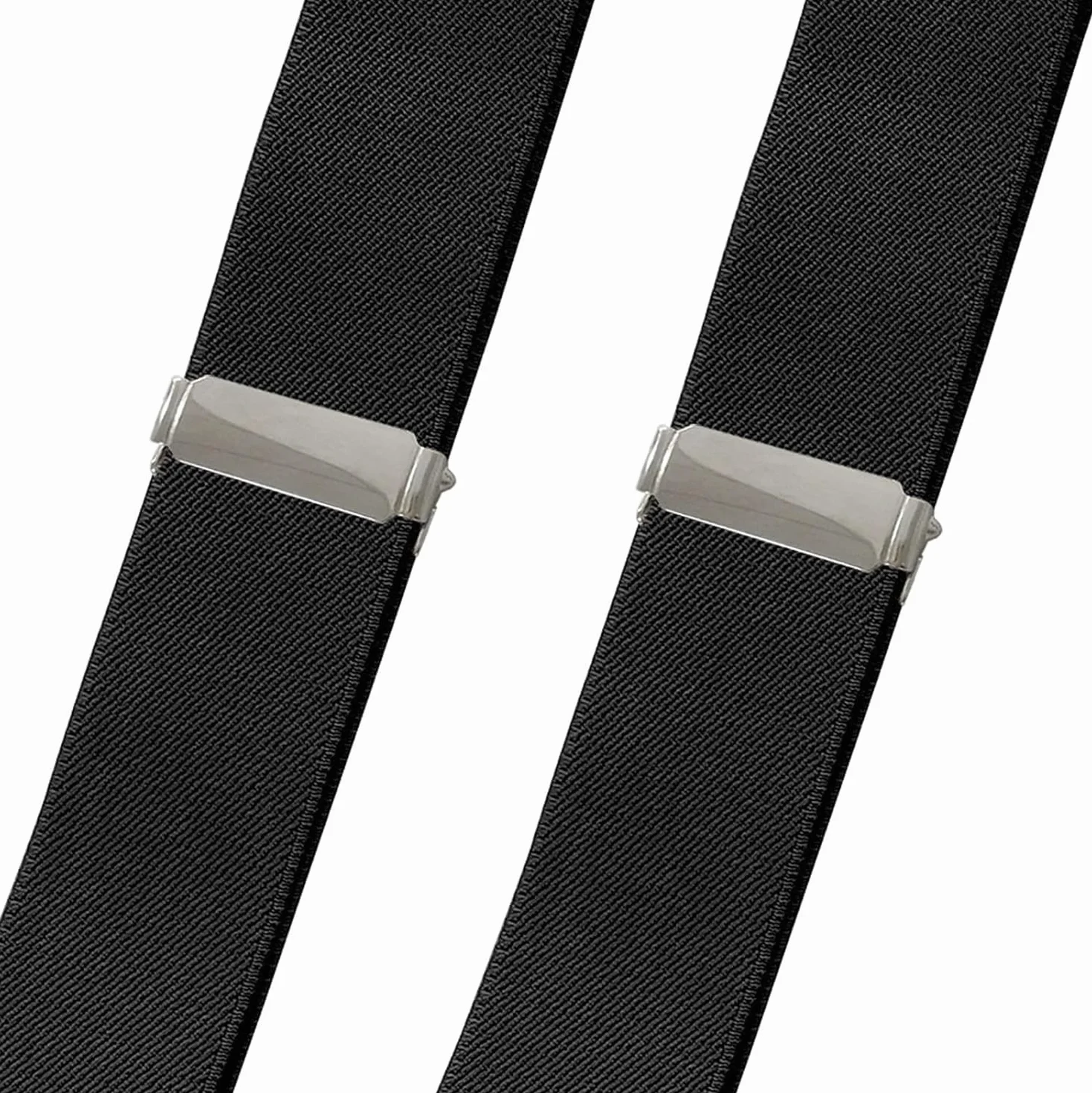 Tirantes, for hombre con hebilla de metal de 4 clips, tirantes ajustables tipo X, diseño elástico