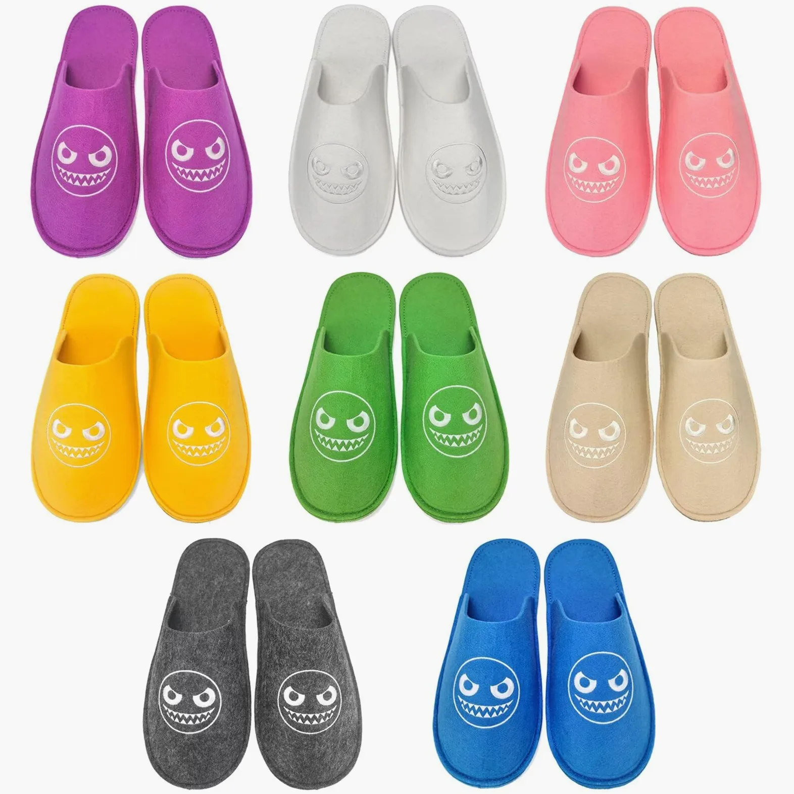 Zapatillas para Invitados con Bordado Cartoon Lavables Antideslizantes Pantuflas para Huéspedes, Casa, Hotel, Hogar, Pack en Diferentes Tallas y Colores
