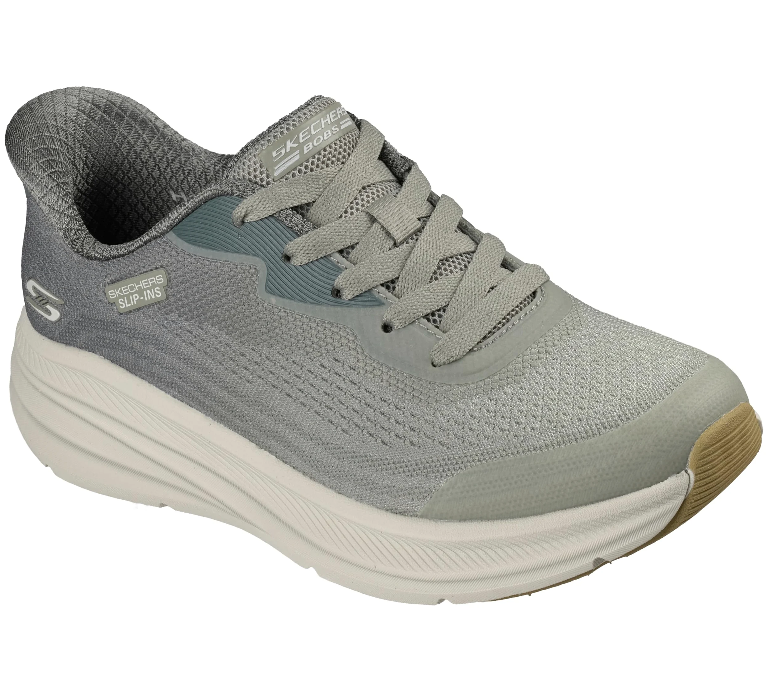 Skechers Mujer Bobs Skillz Airy Stride Slip-In Entrenador | Tenis informales, tecnología Slip-ins, plantilla de espuma viscoelástica, almohadilla para el talón, suela flexible