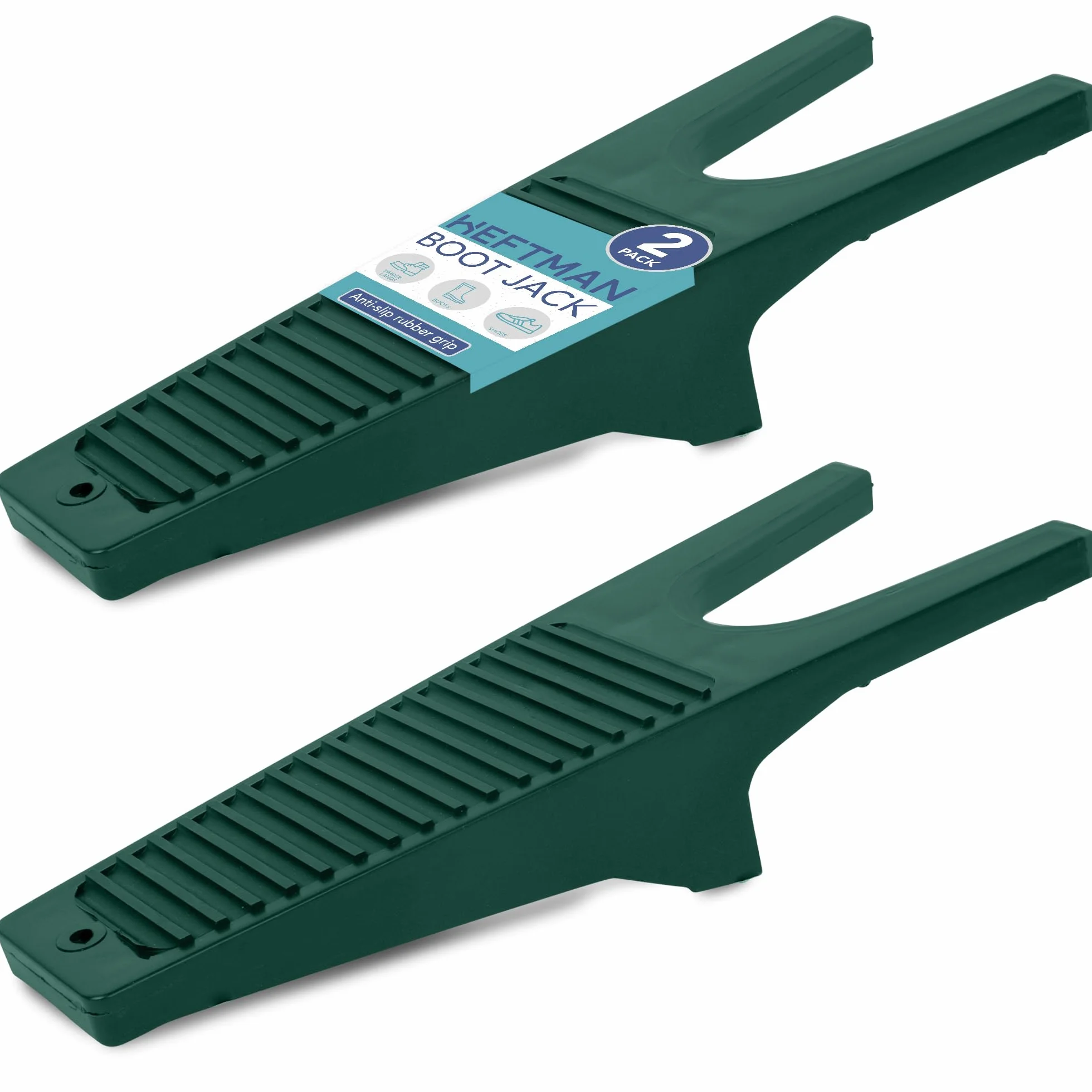 HEFTMAN Boot Jack - 2 removedores de botas de agua resistentes, Green, Talla única