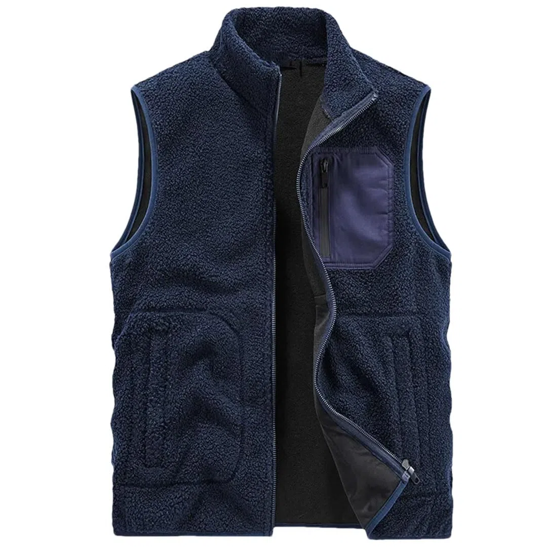 Vogrtcc Chaleco De Lana Doble Para Hombre, Chaqueta Con Capucha, Chaleco Sin Mangas, Chaleco Informal