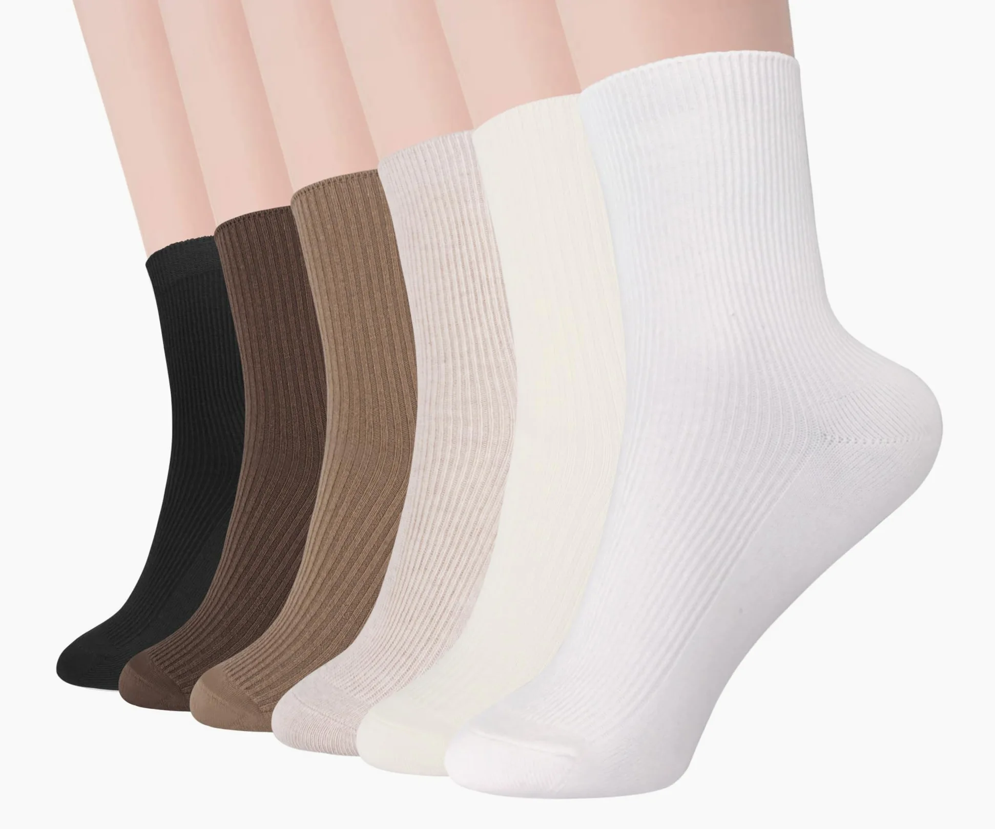 Calcetines de algodón para mujer, finos, informales, atléticos, estéticos, para mujer, calcetines acanalados para el tobillo