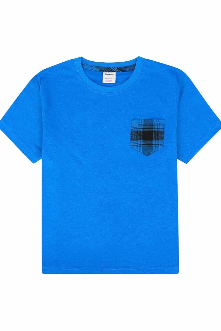 ThePyjamaFactory Pijamas Niño Algodón Cuadros Azules Corto