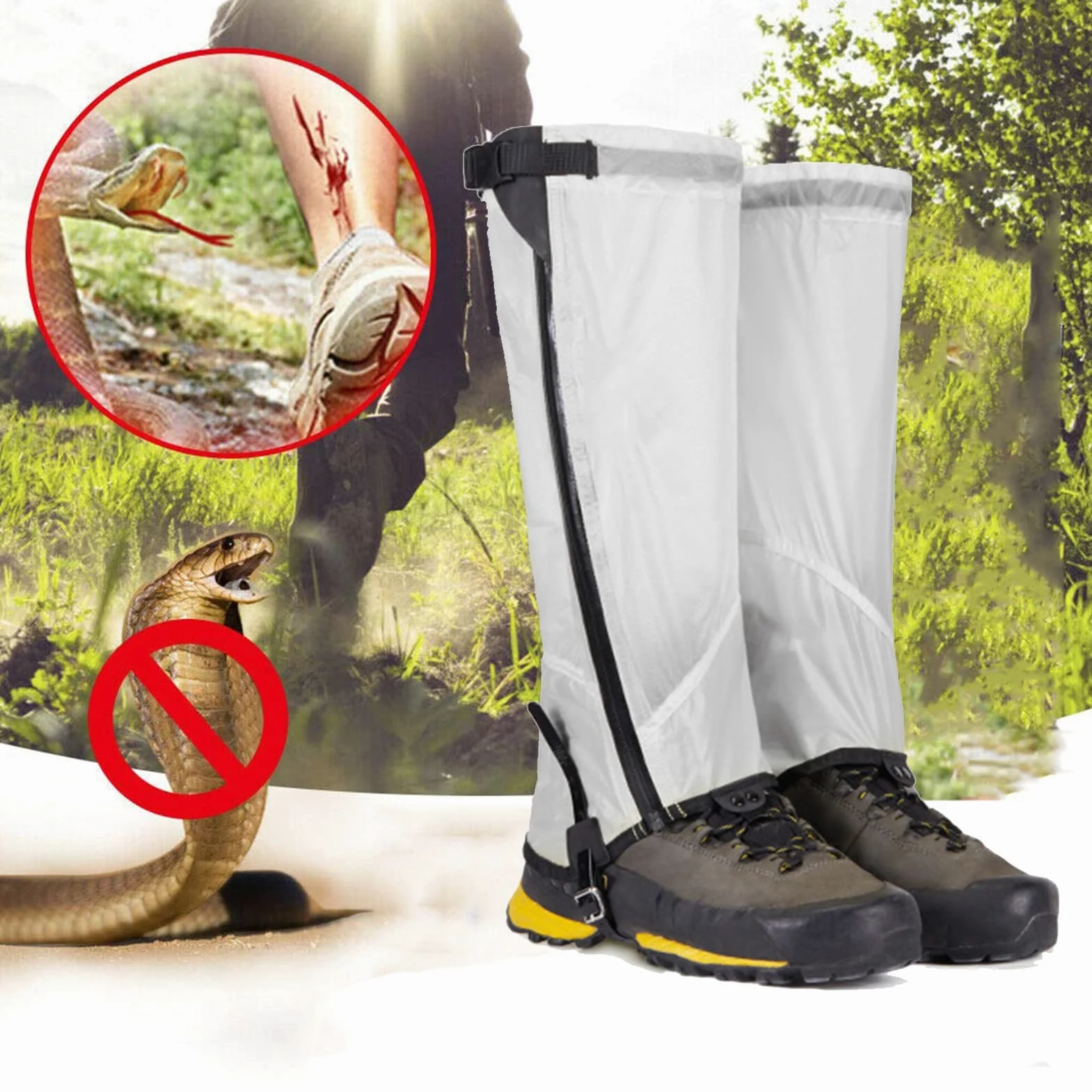 Polainas For Piernas, Polainas For Senderismo, Polainas For Senderismo En La Nieve, Cubiertas For Zapatos De Escalada, Camping, Granja, Mordeduras Antiserpientes, Cubiertas For Zapatos Al Aire Libre