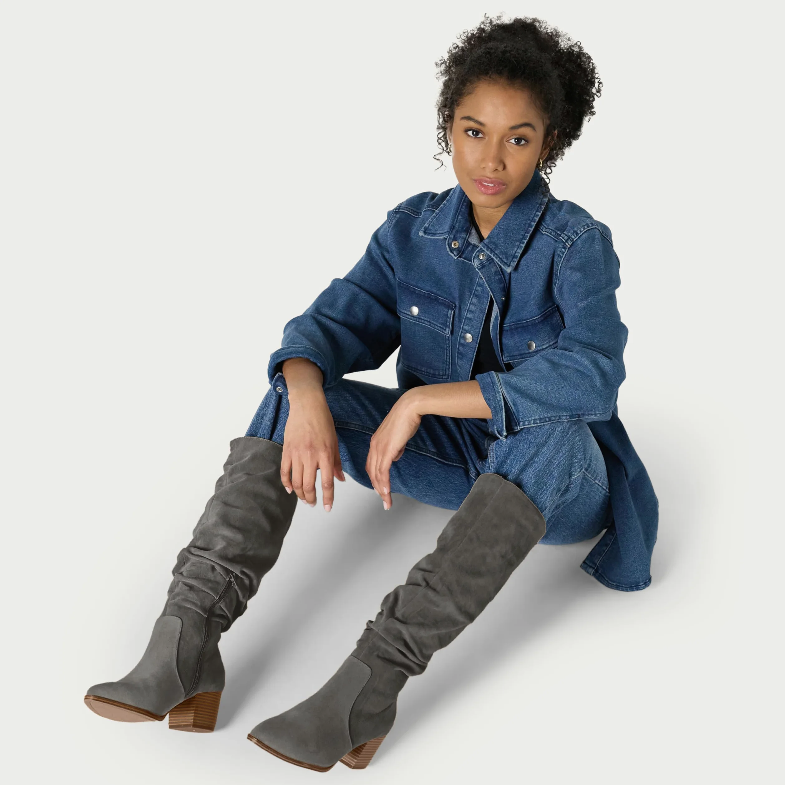 Amazon Essentials Mujer Botas de Tacón Grueso Alto
