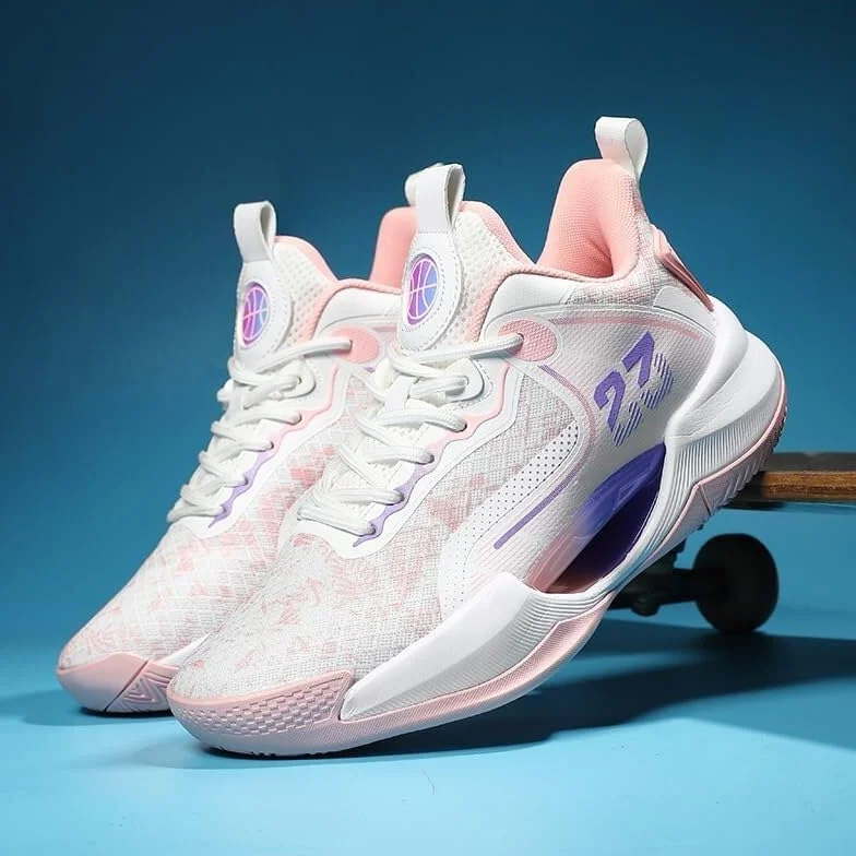 Zapatillas de Baloncesto Unisex con Malla Transpirable, amortiguadoras, Antideslizantes y Resistentes al Desgaste, Botas Deportivas for Exteriores