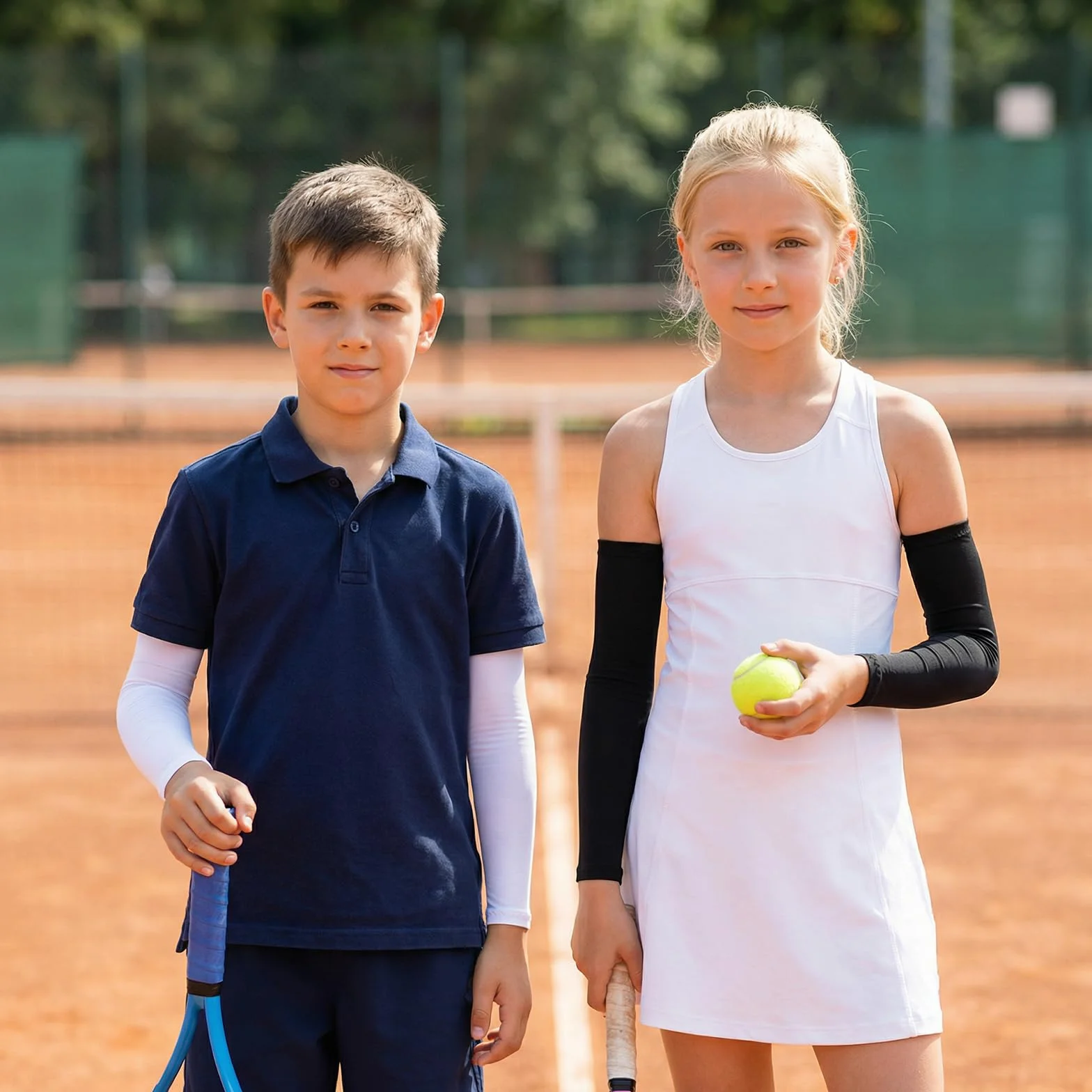 Mangas de protección solar UV para niños 3 pares manga elástica transpirable deportes baloncesto voleibol béisbol