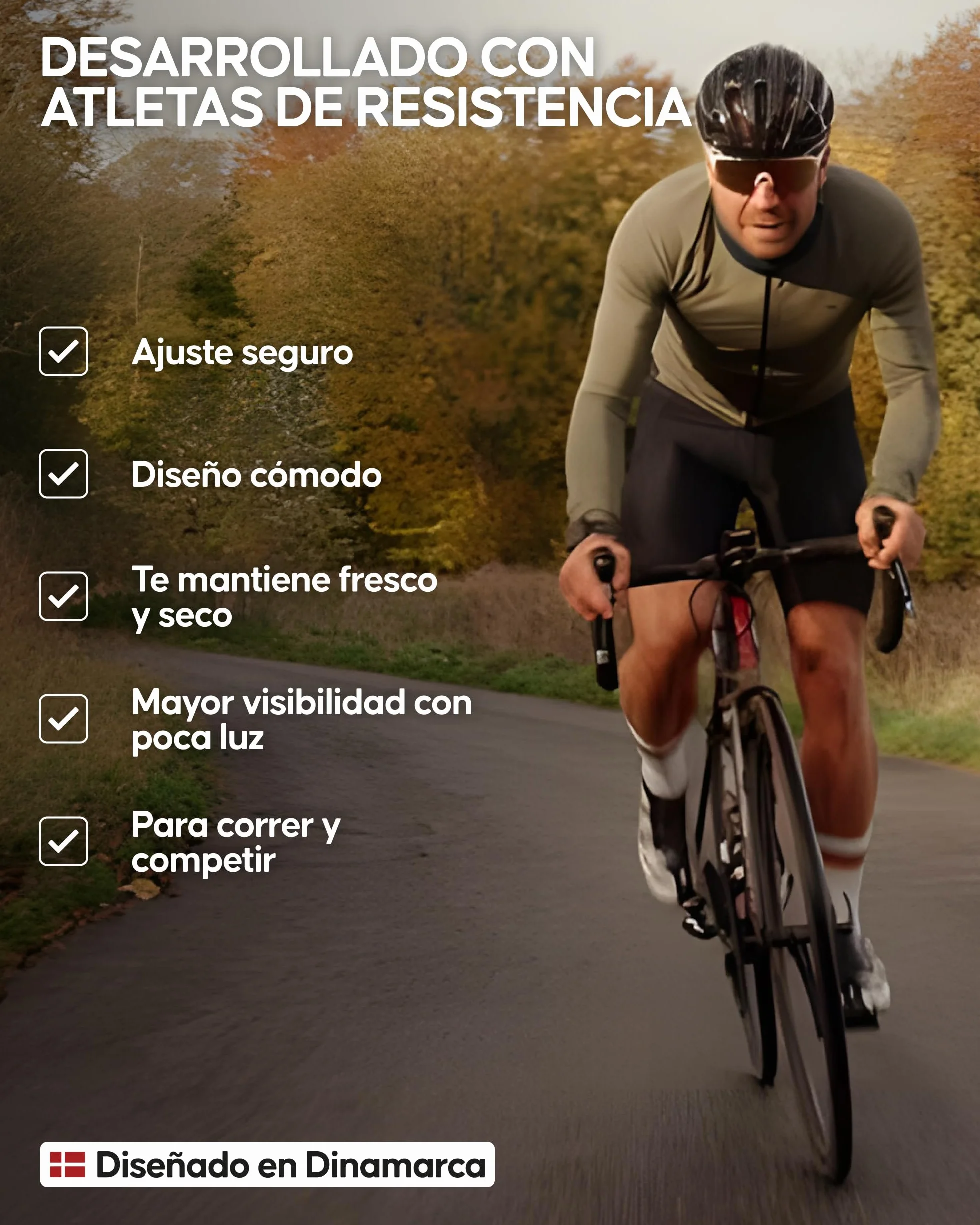 DANISH ENDURANCE Pantalones Cortos de Ciclismo Verano para Hombre, 3D Acolchados, Culotte Ciclismo Hombre, Antideslizantes, Transpirables
