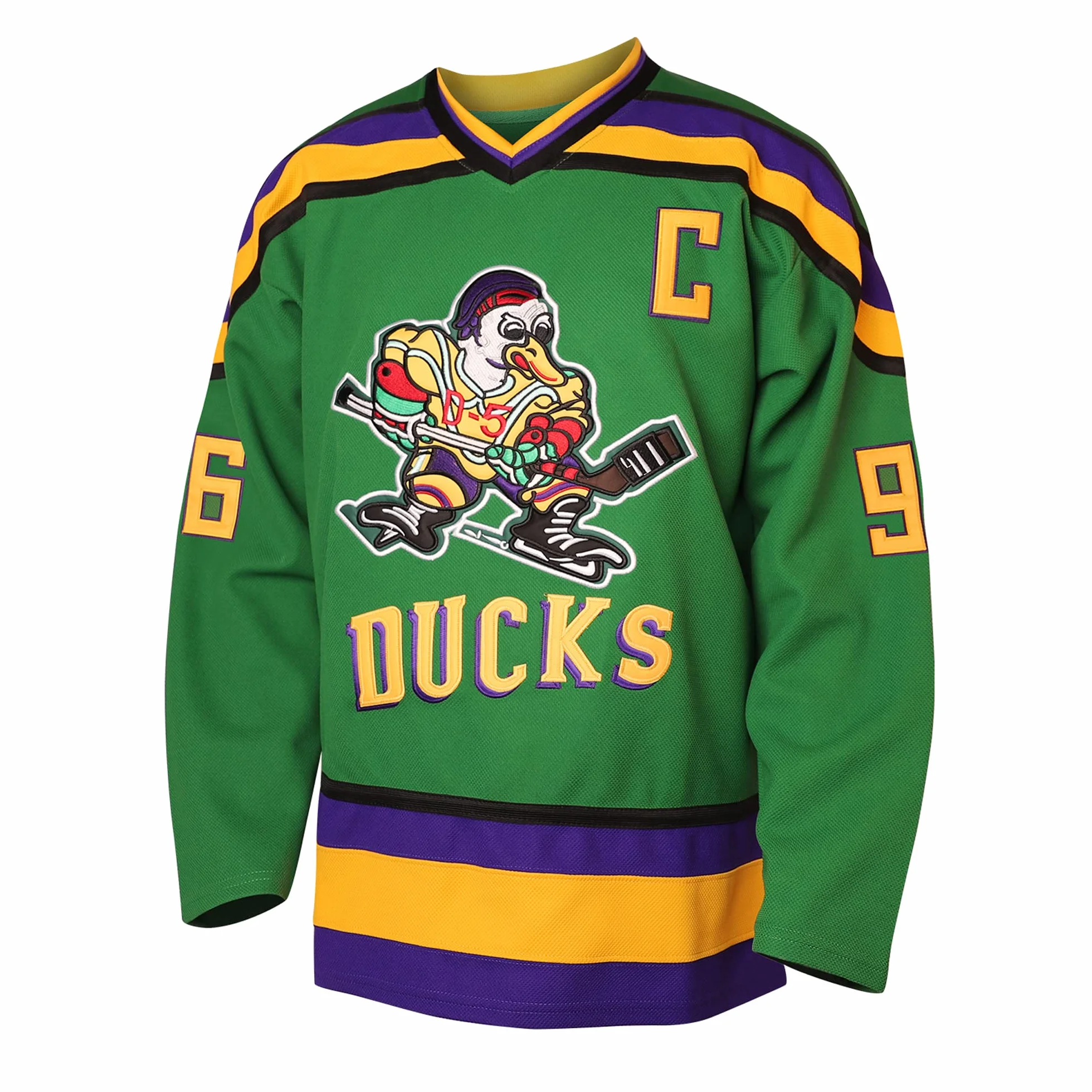 Charlie Conway 96 Mighty Ducks - Camiseta de hockey para hombre, color verde, S-3XL, 96 Charlie Conway Verde, X-Large